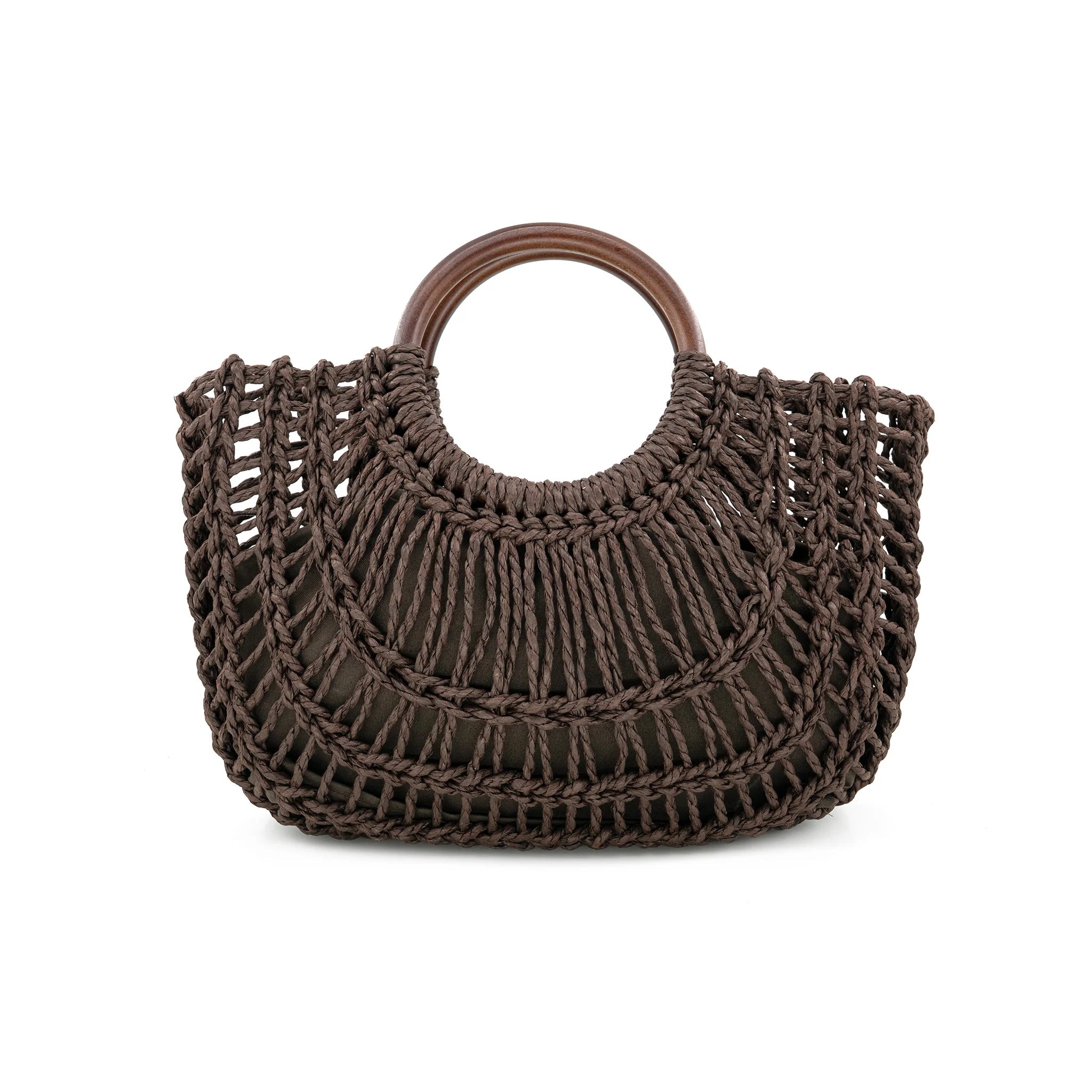 Island Hopper Straw Tote - Chocolate