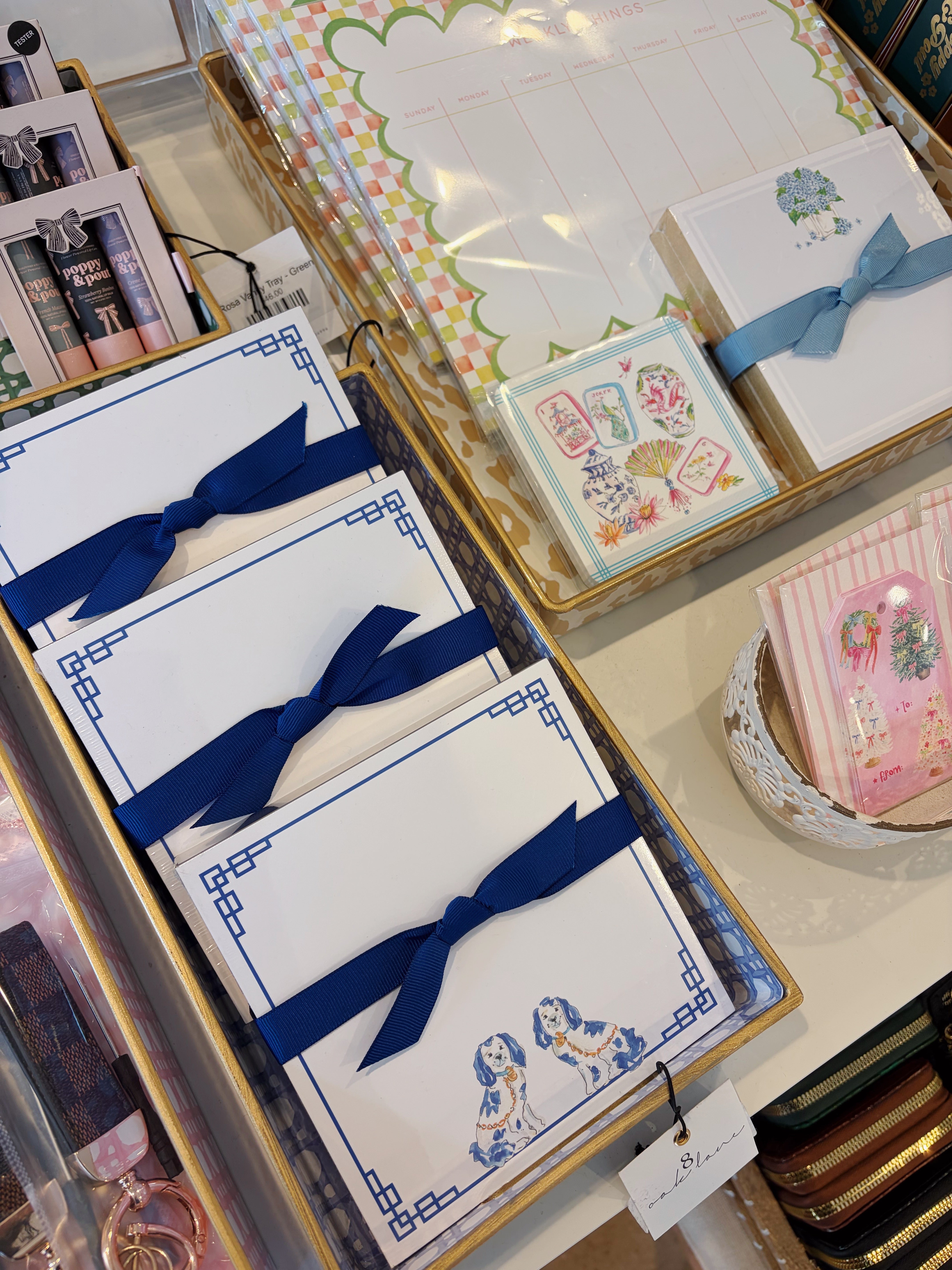 Handpainted Blue Staffordshire Dogs Luxe Notepad