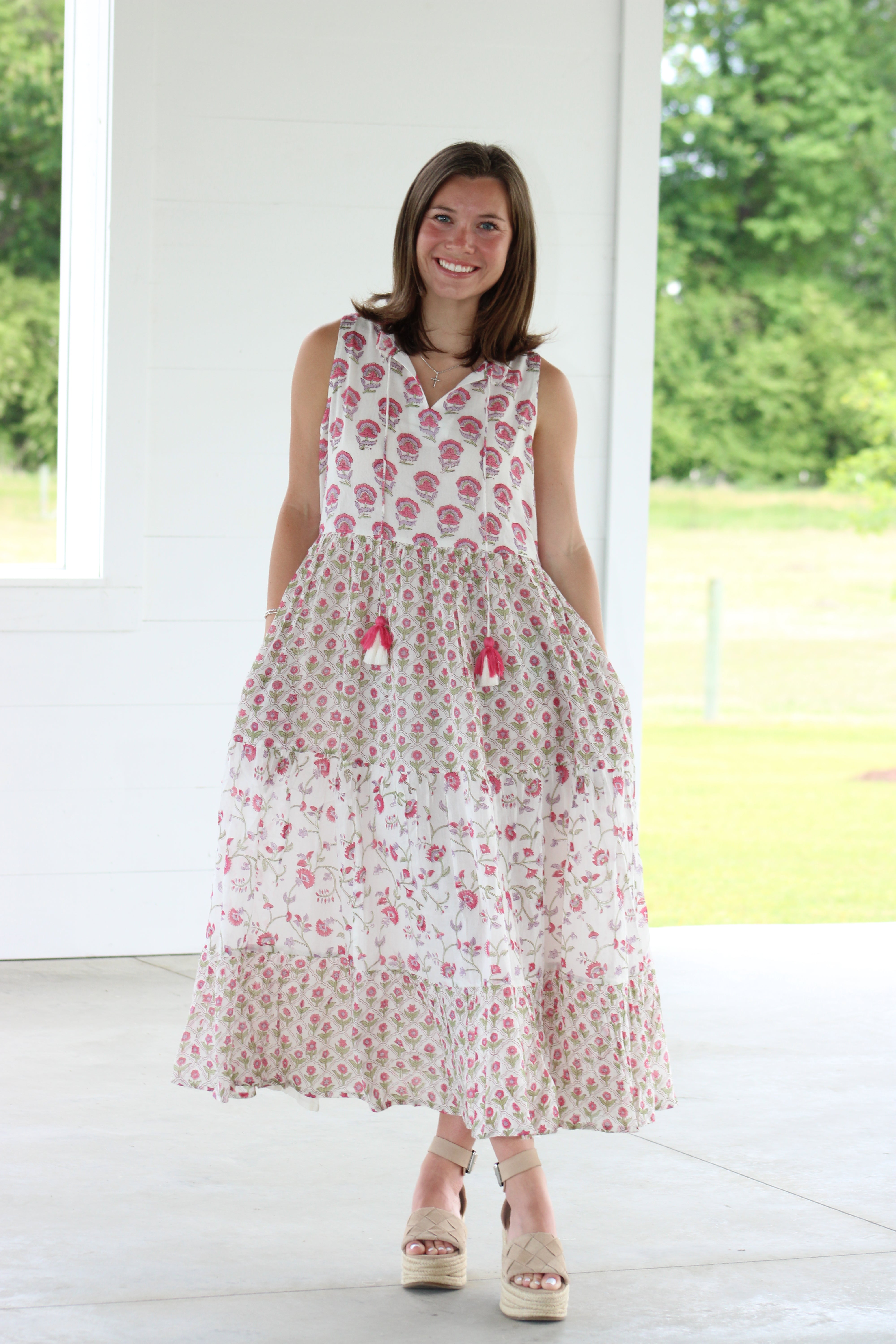 Karley Midi Dress - Pink