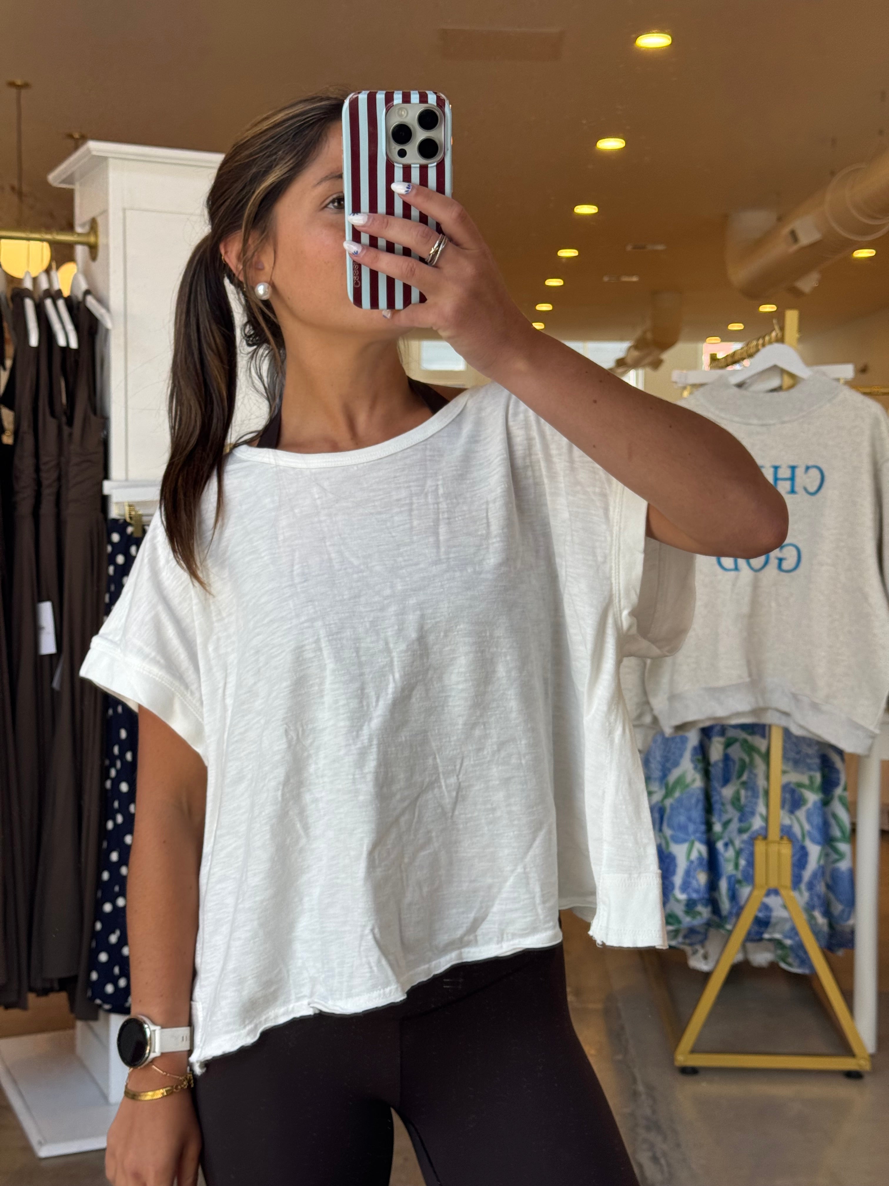 Get Moving Open Back Top - Ivory