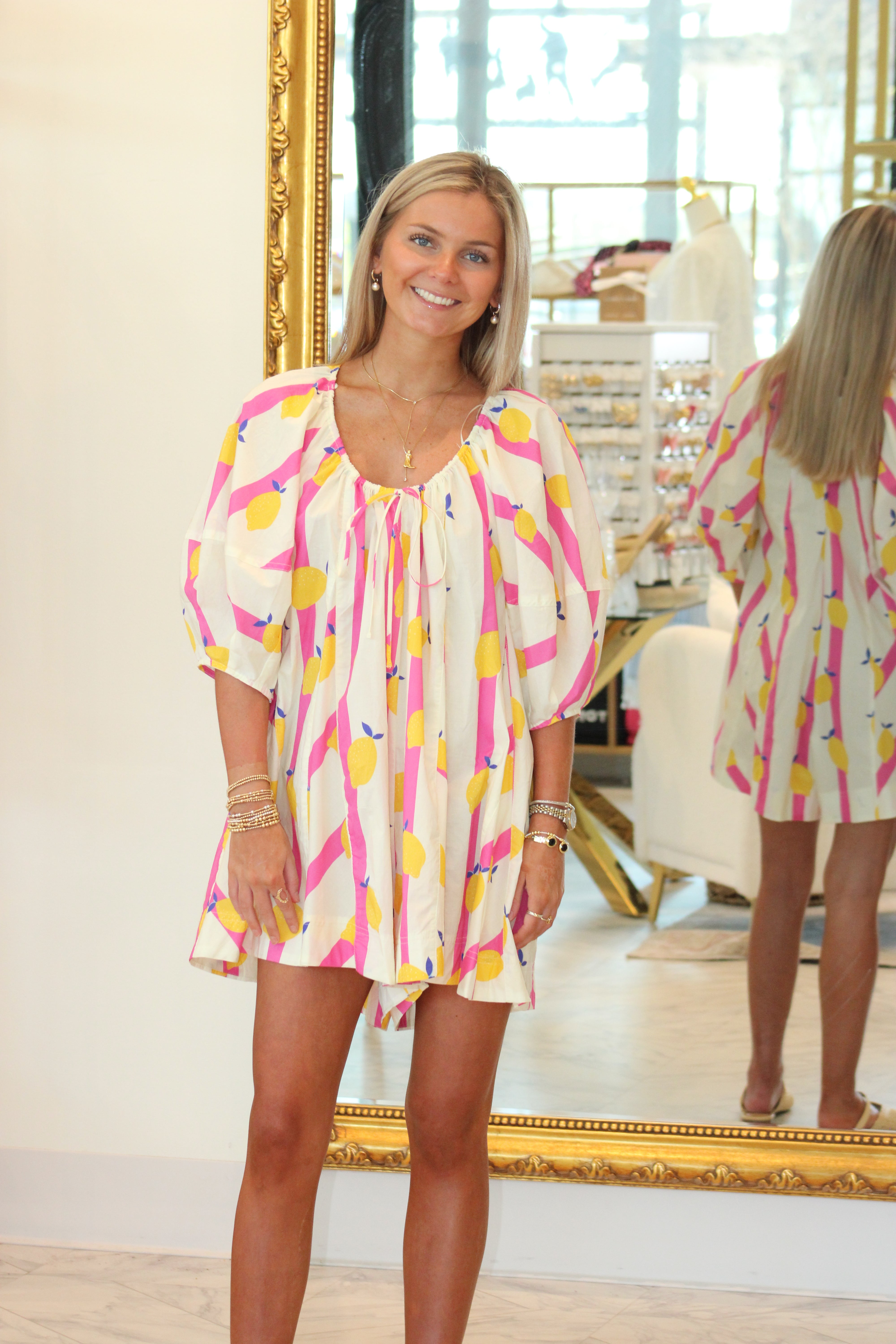 Main Squeeze Romper - Pink & Yellow