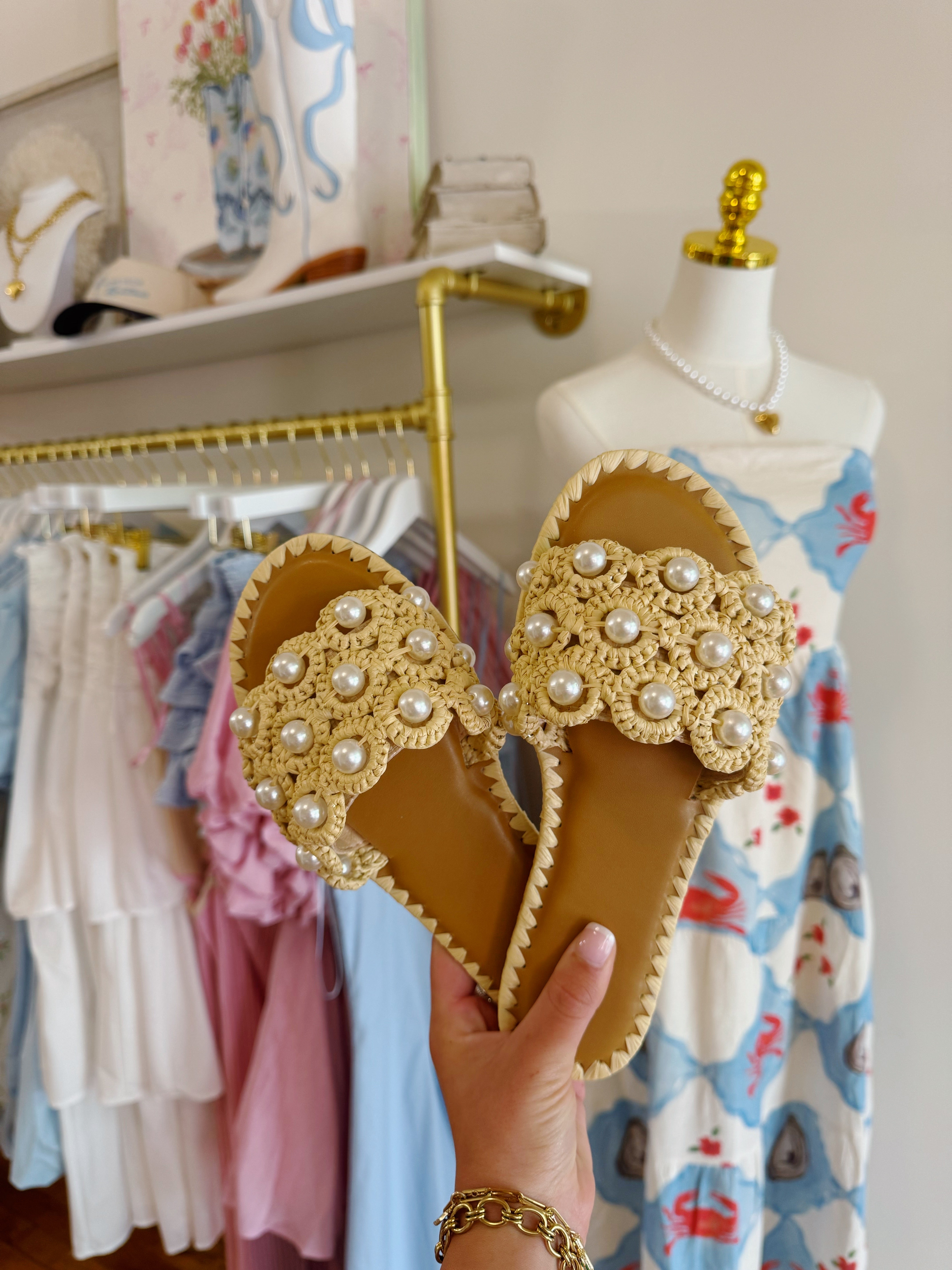 Tropical Getaway Sandals - Pearls
