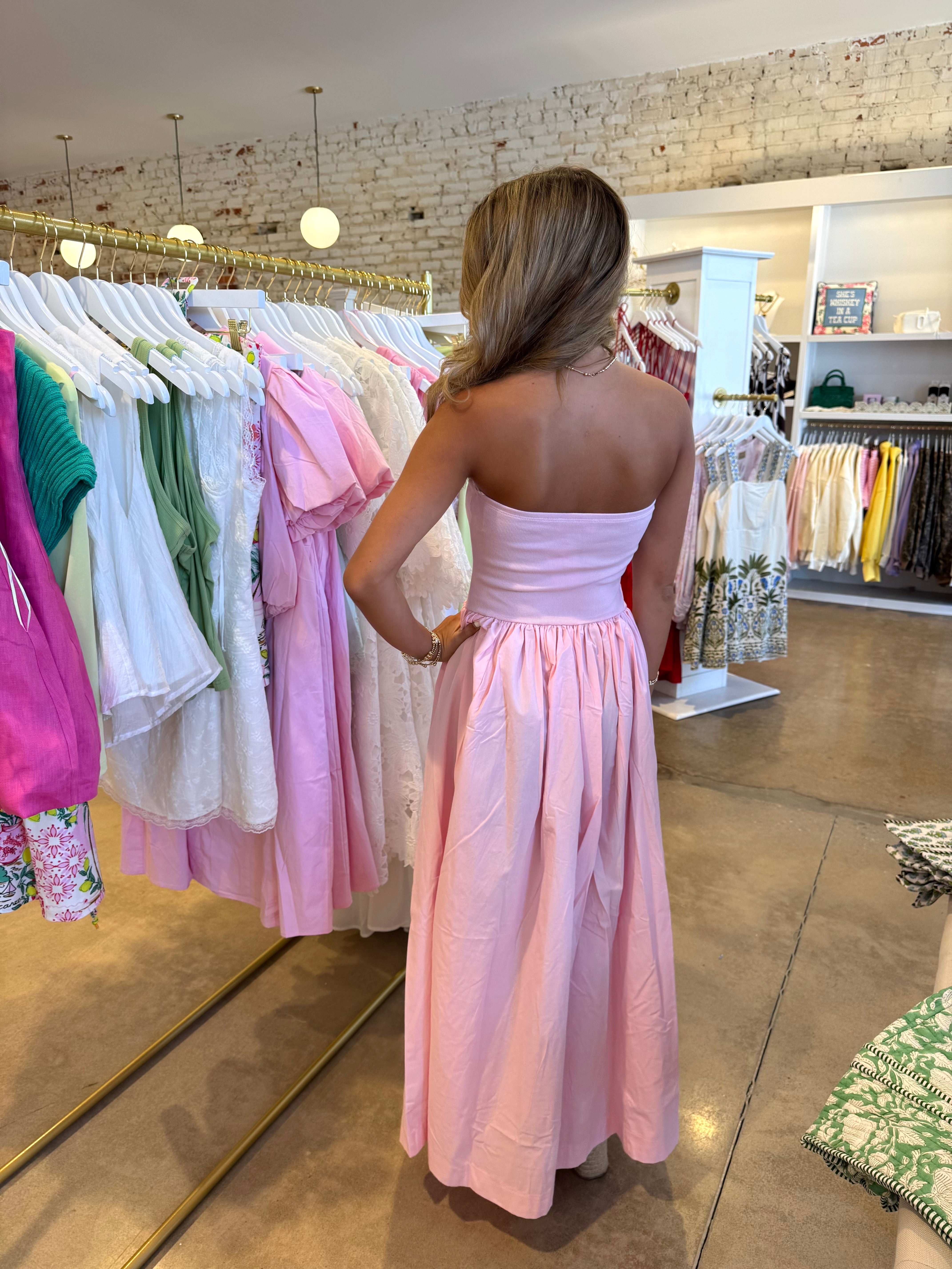 Macy Midi Dress - Soft Pink