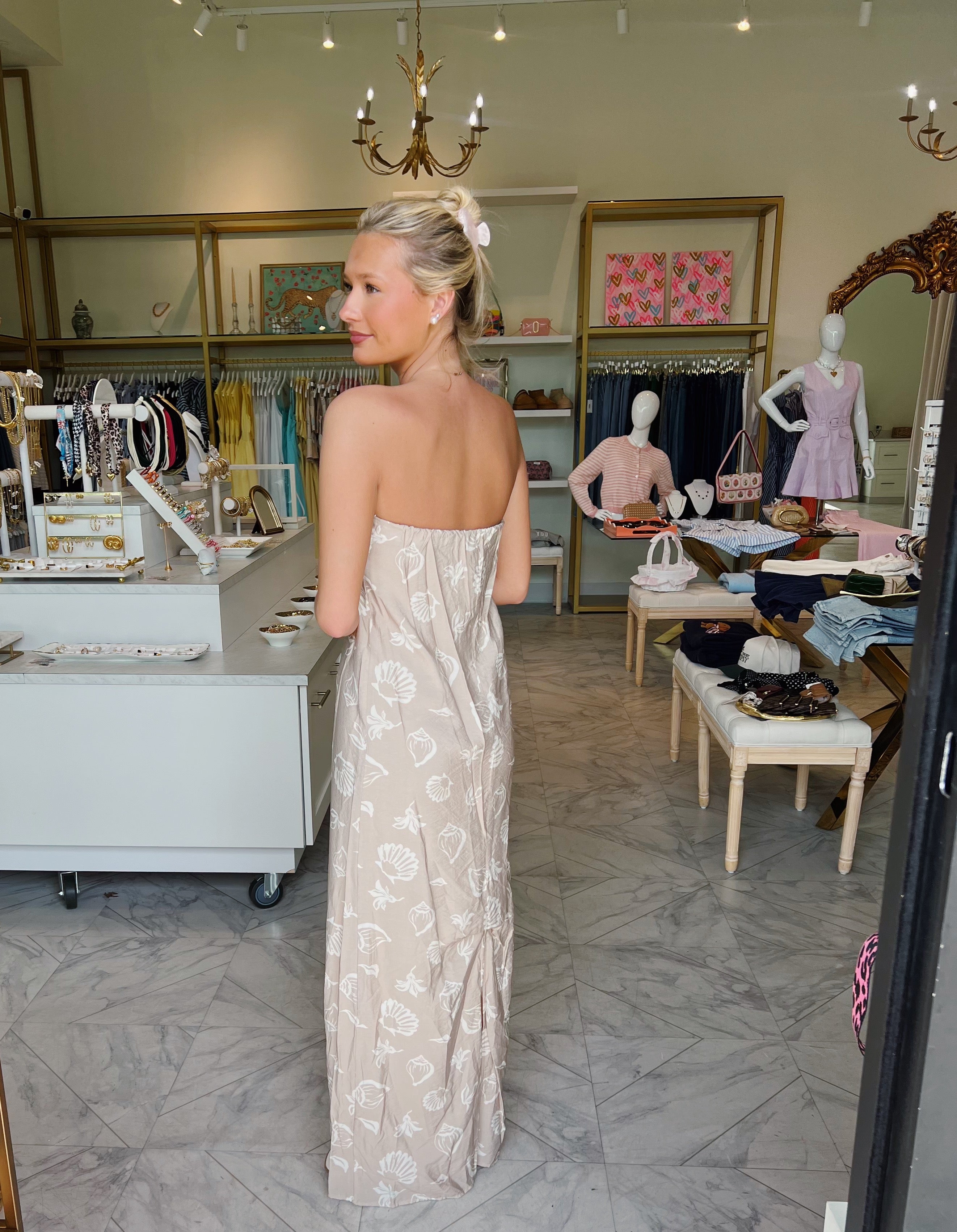 NC Coast Maxi Dress - Beige