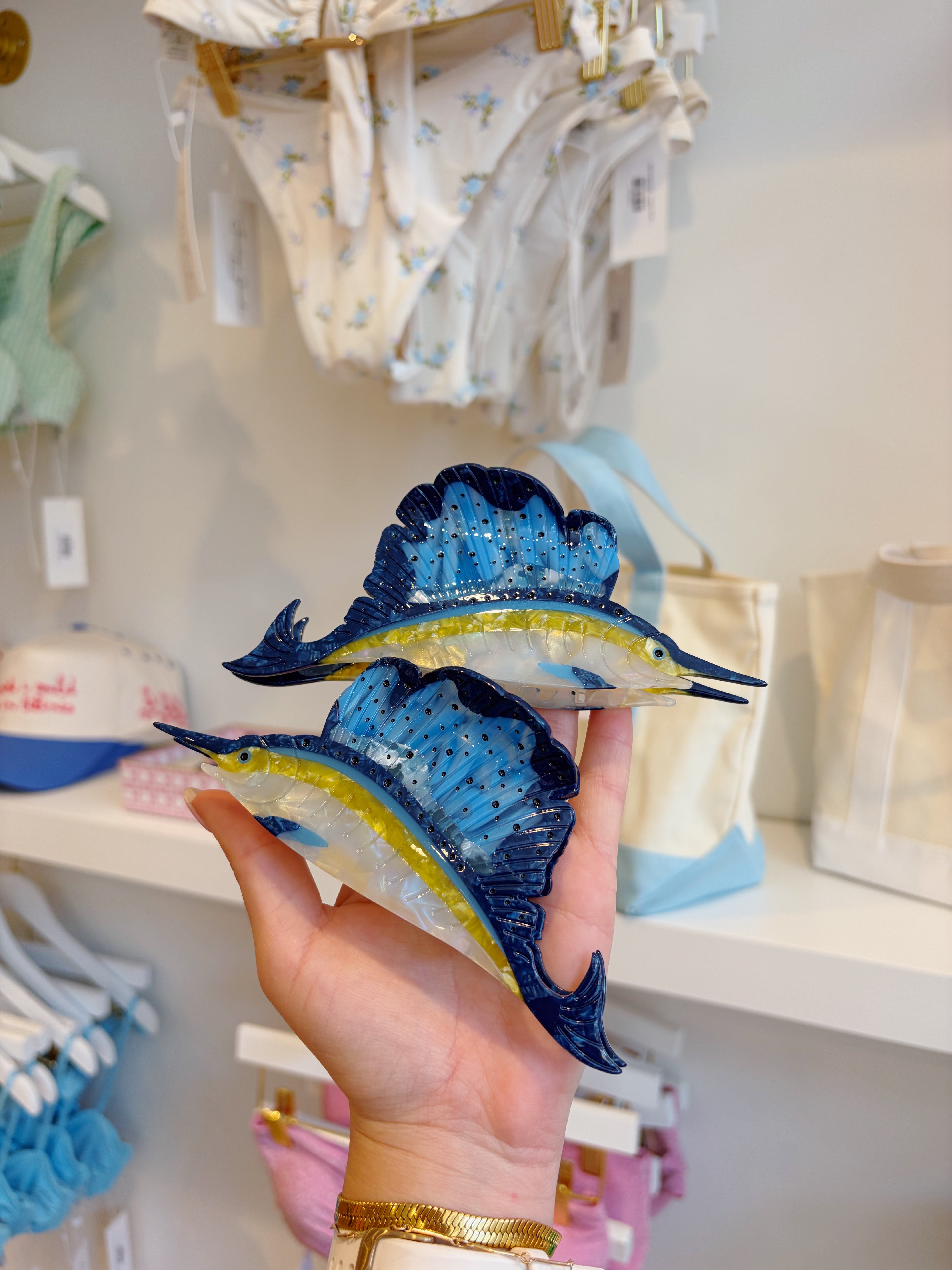 Blue Marlin Hair Claw