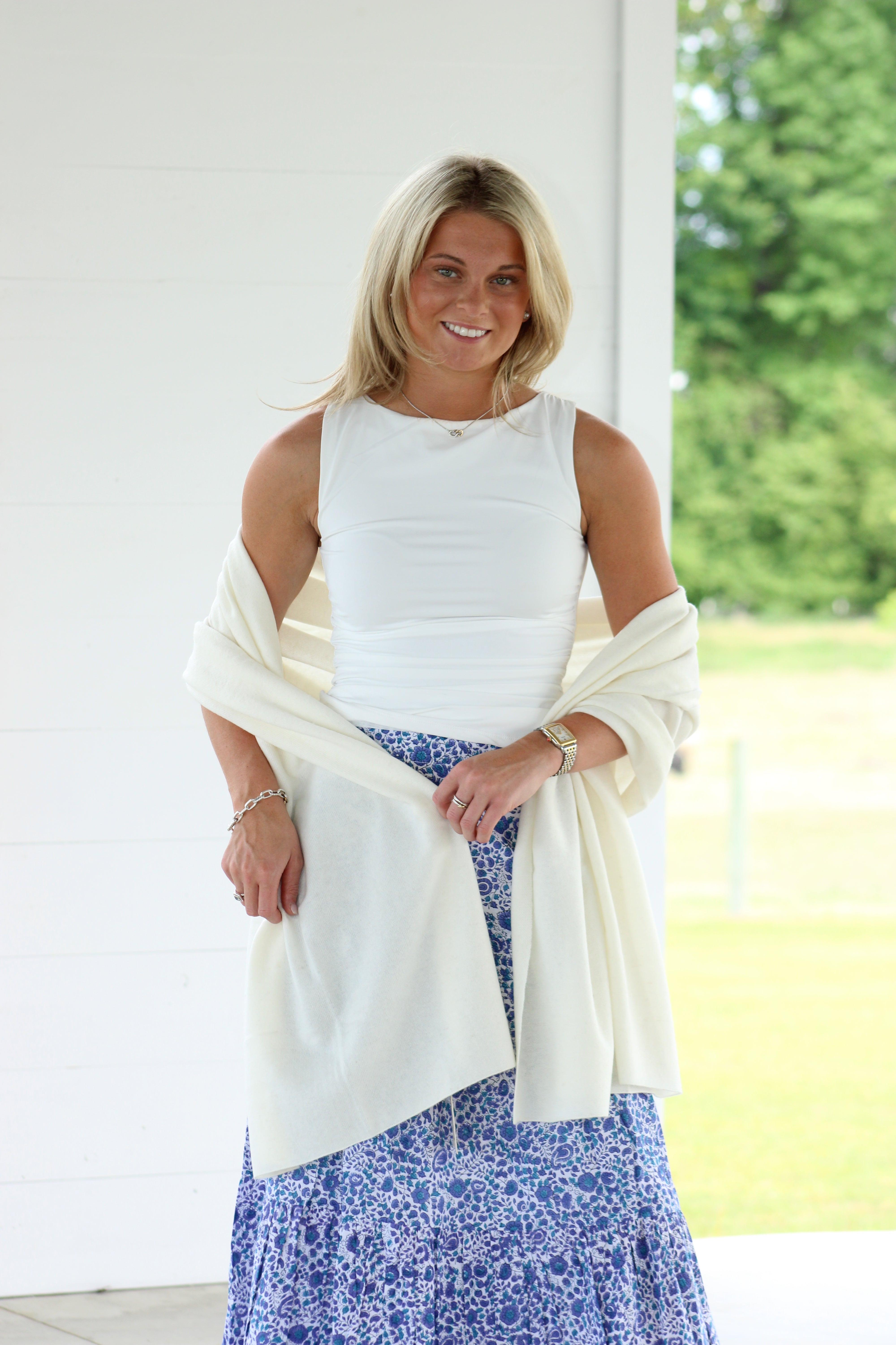 Gigi Cashmere Wrap - Ivory