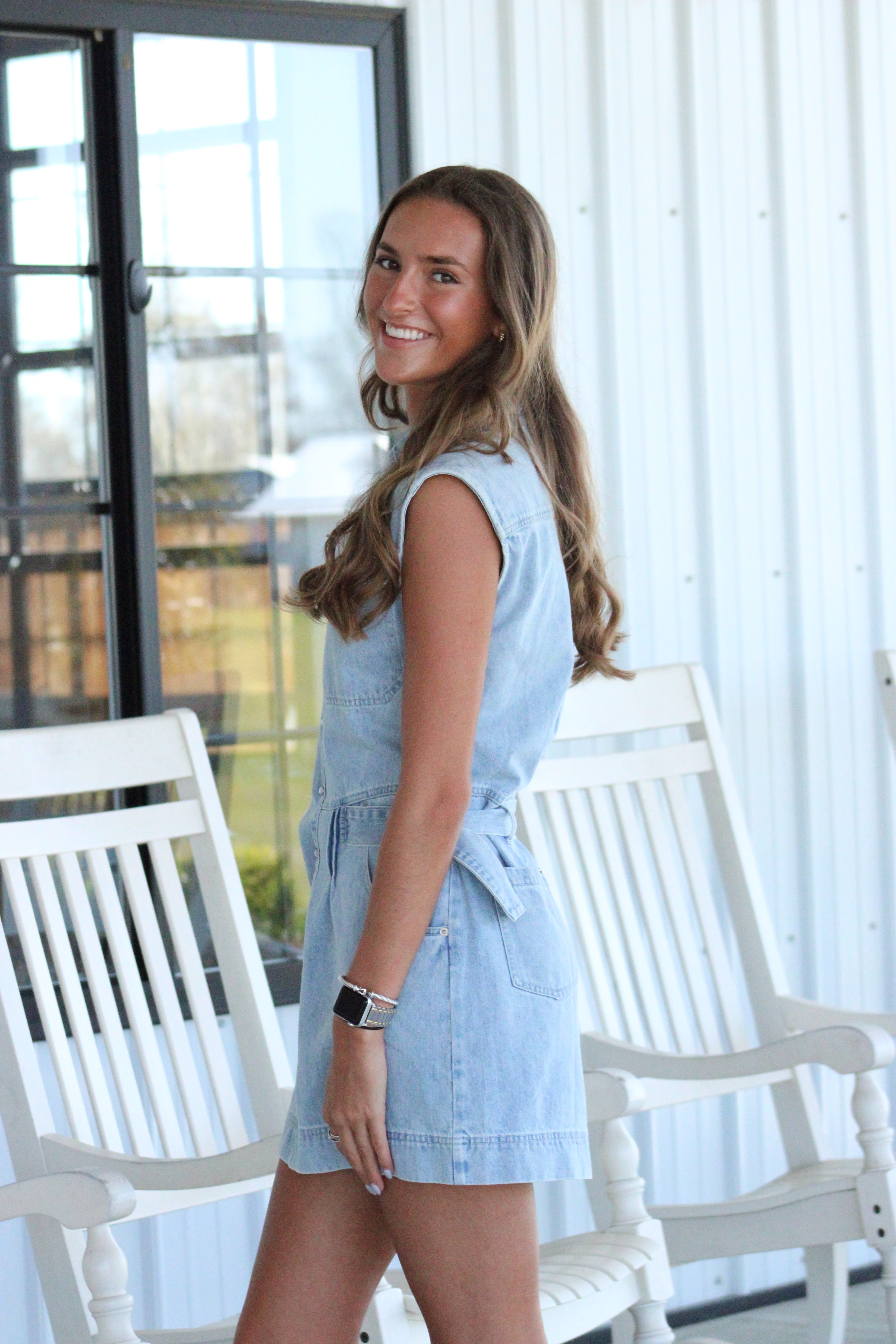 Adeline Sleeveless Denim Dress