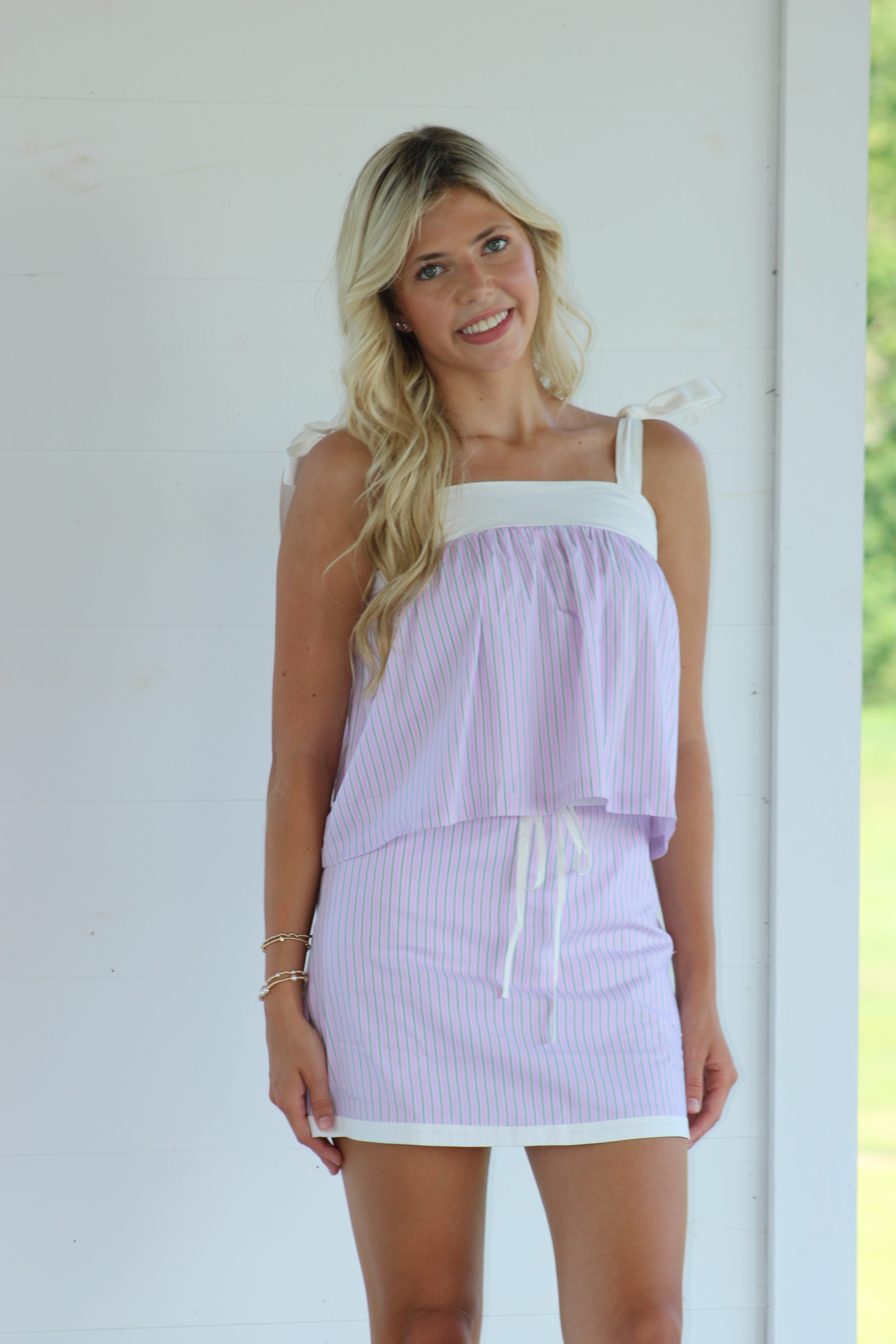 Sammy Top & Skort Set - Pink/Green