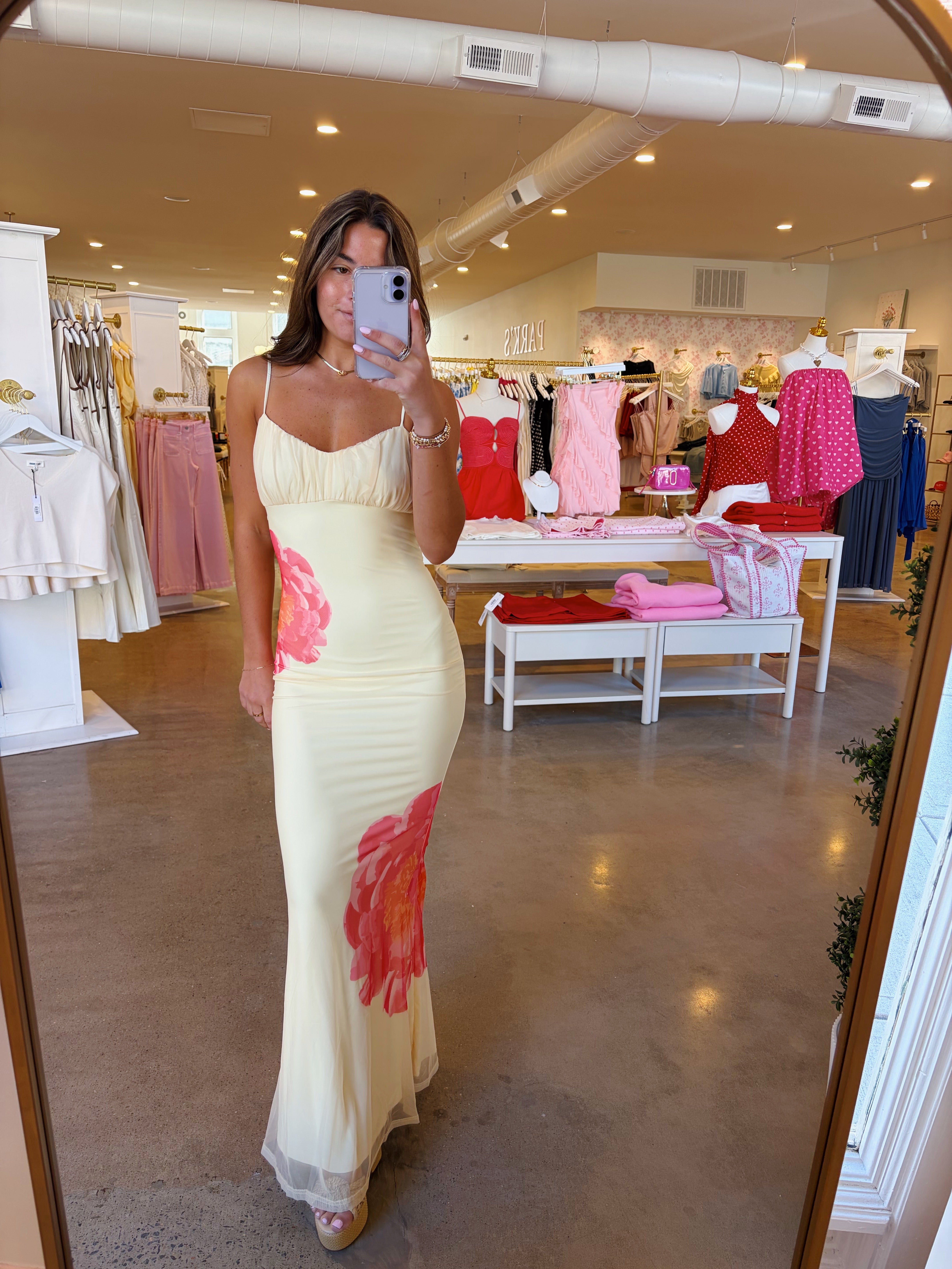 Parisian Views Midi Dress - Yellow