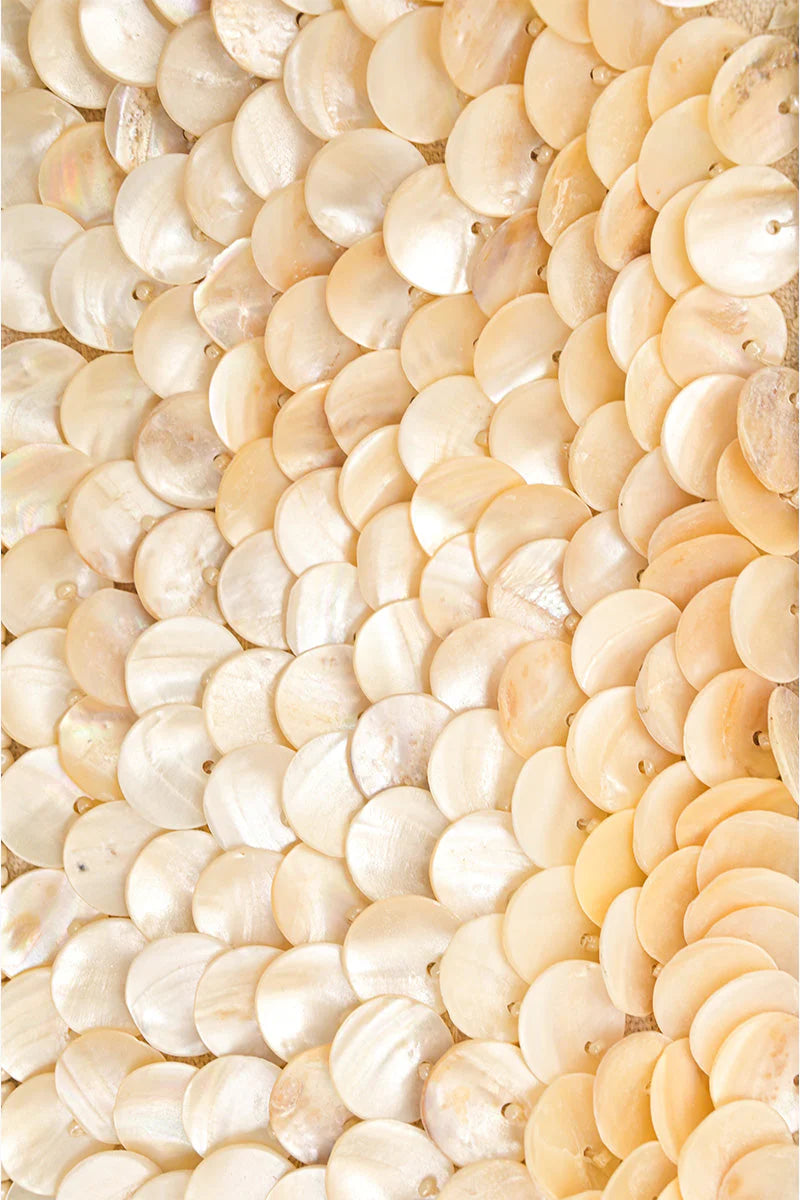 Rainbow Shell Beaded Round Hand Held Bag - America & Beyond