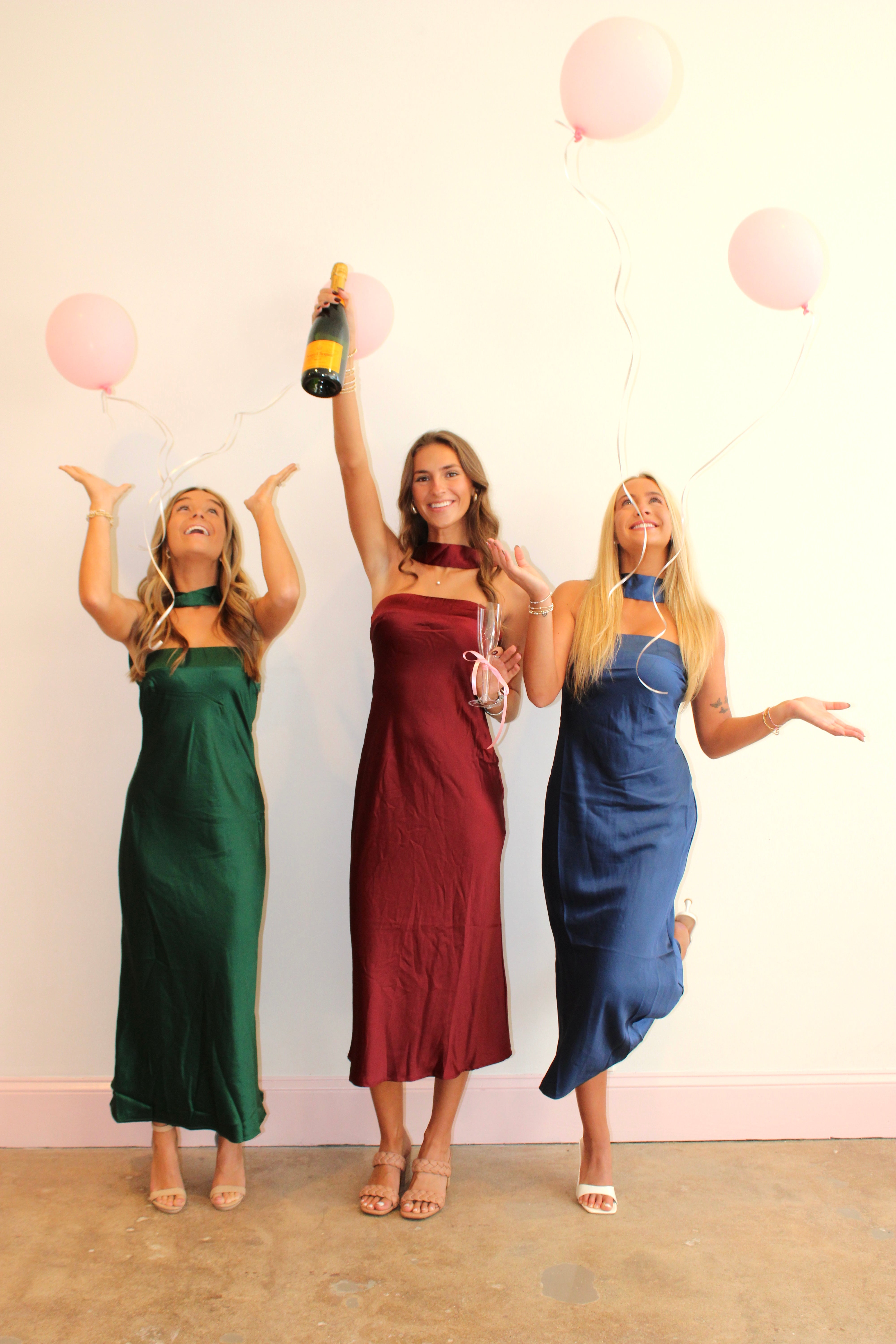 Night Out Essential Satin Midi Dress - Hunter Green