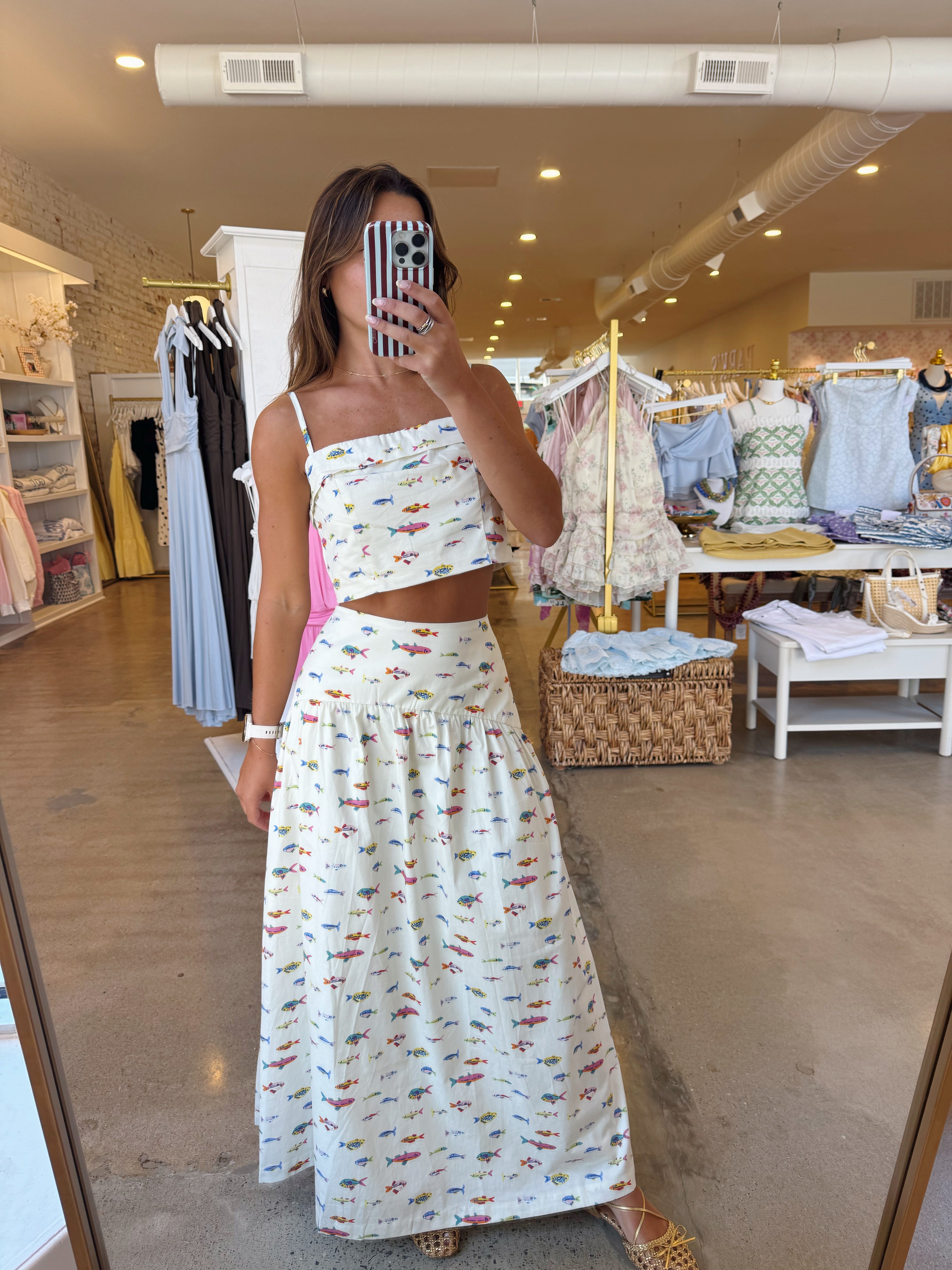 Lakeside Top & Maxi Skirt Set