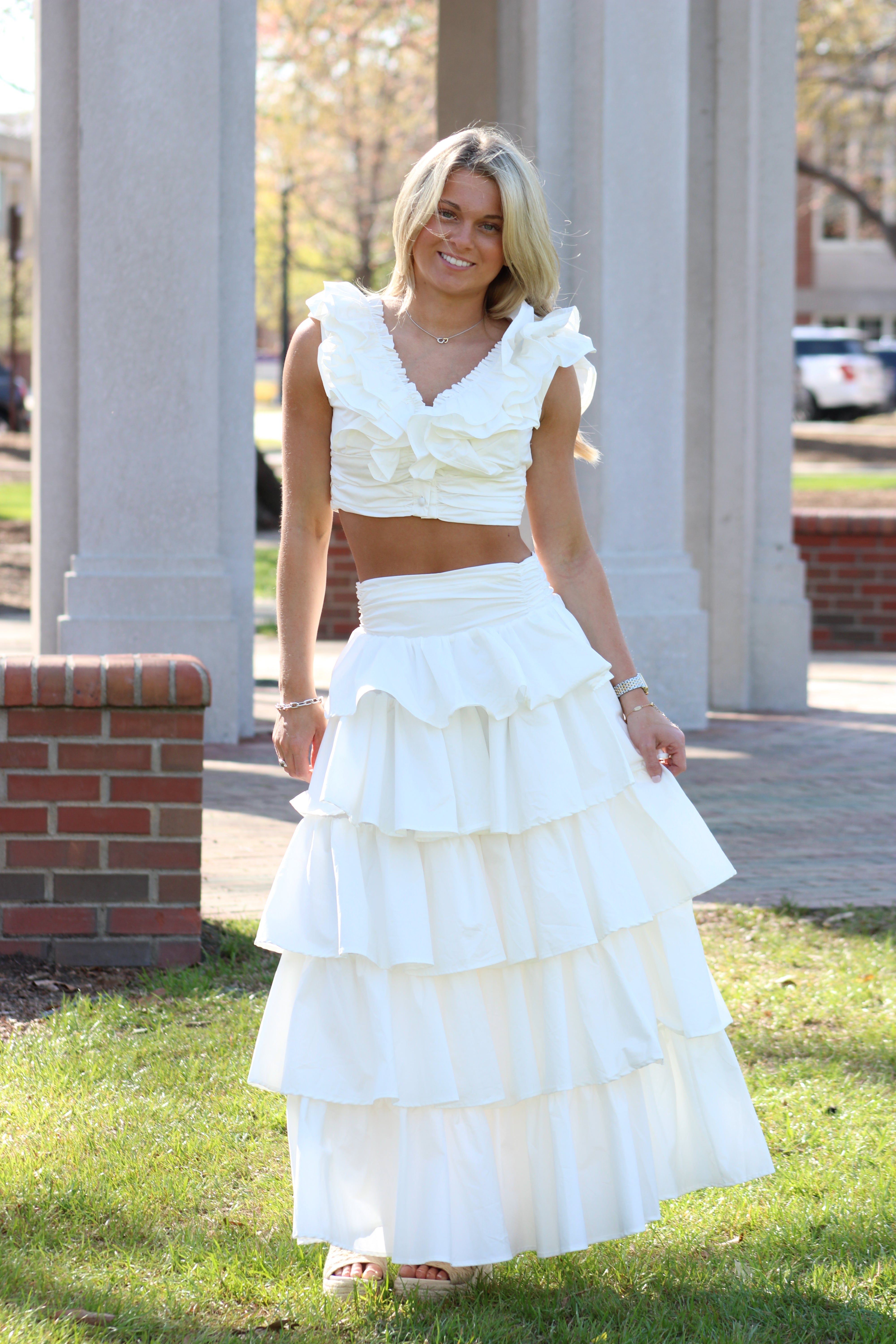 Sitting Pretty Top - White