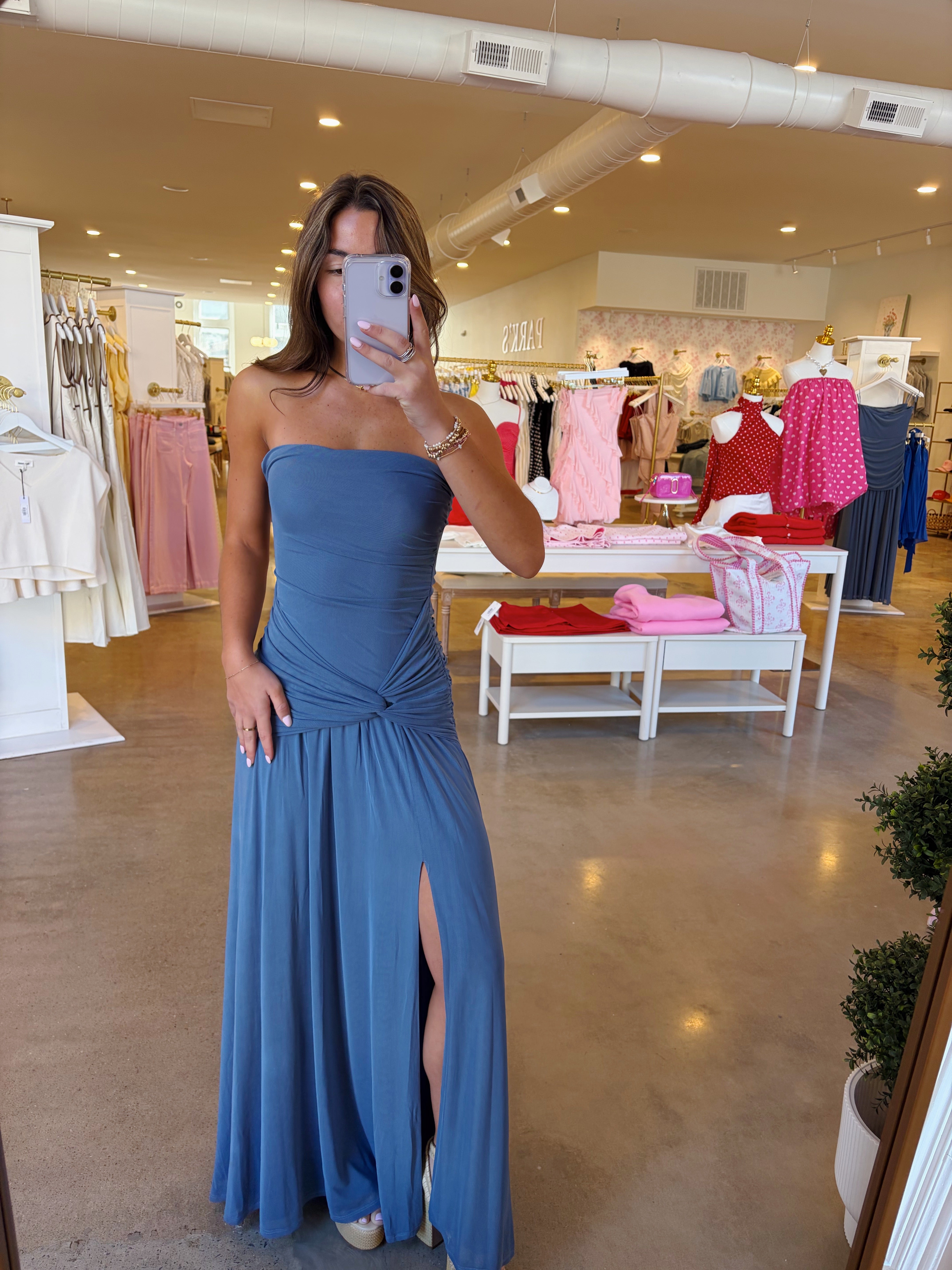 Abbott Maxi Dress - Slate Blue