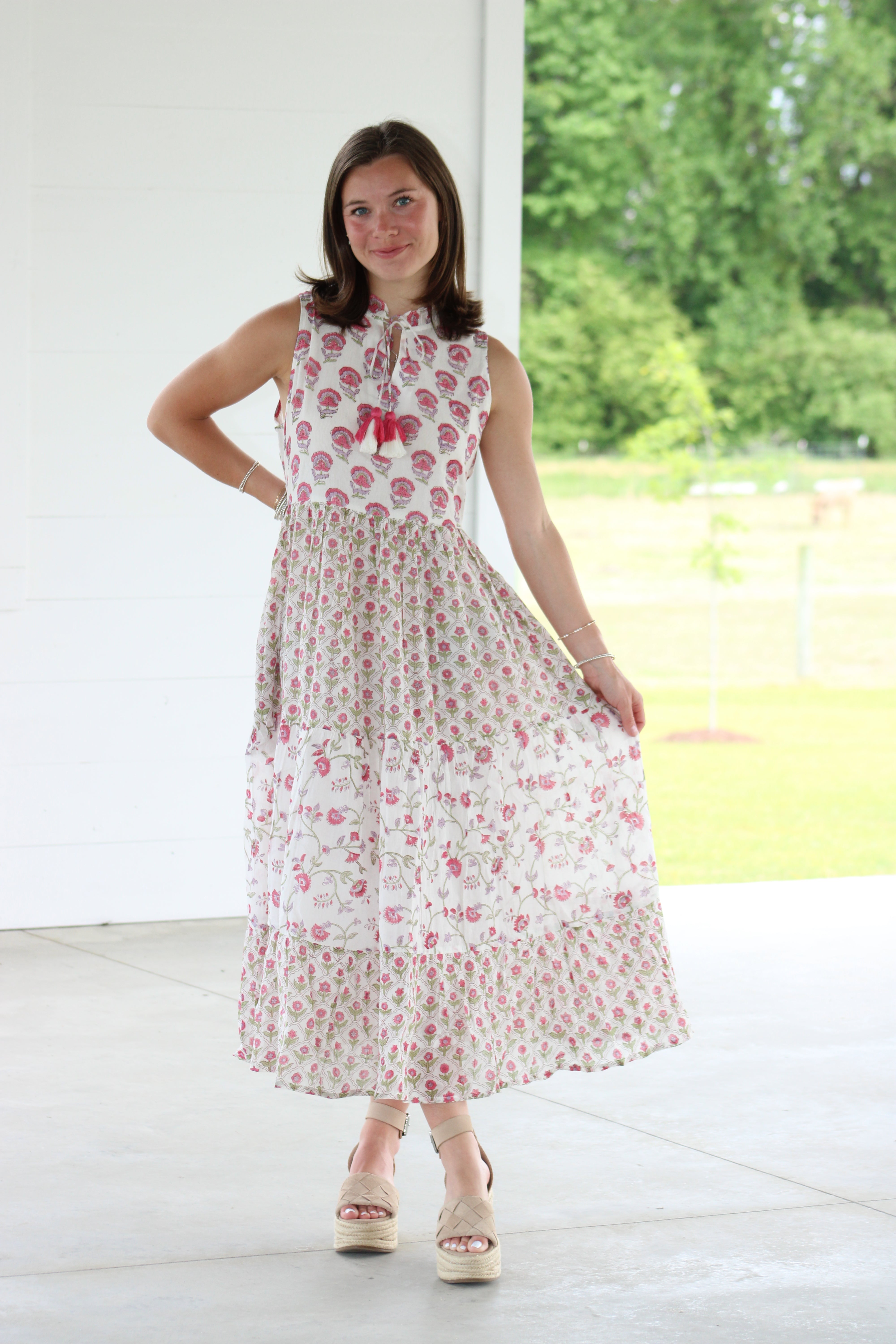 Karley Midi Dress - Pink