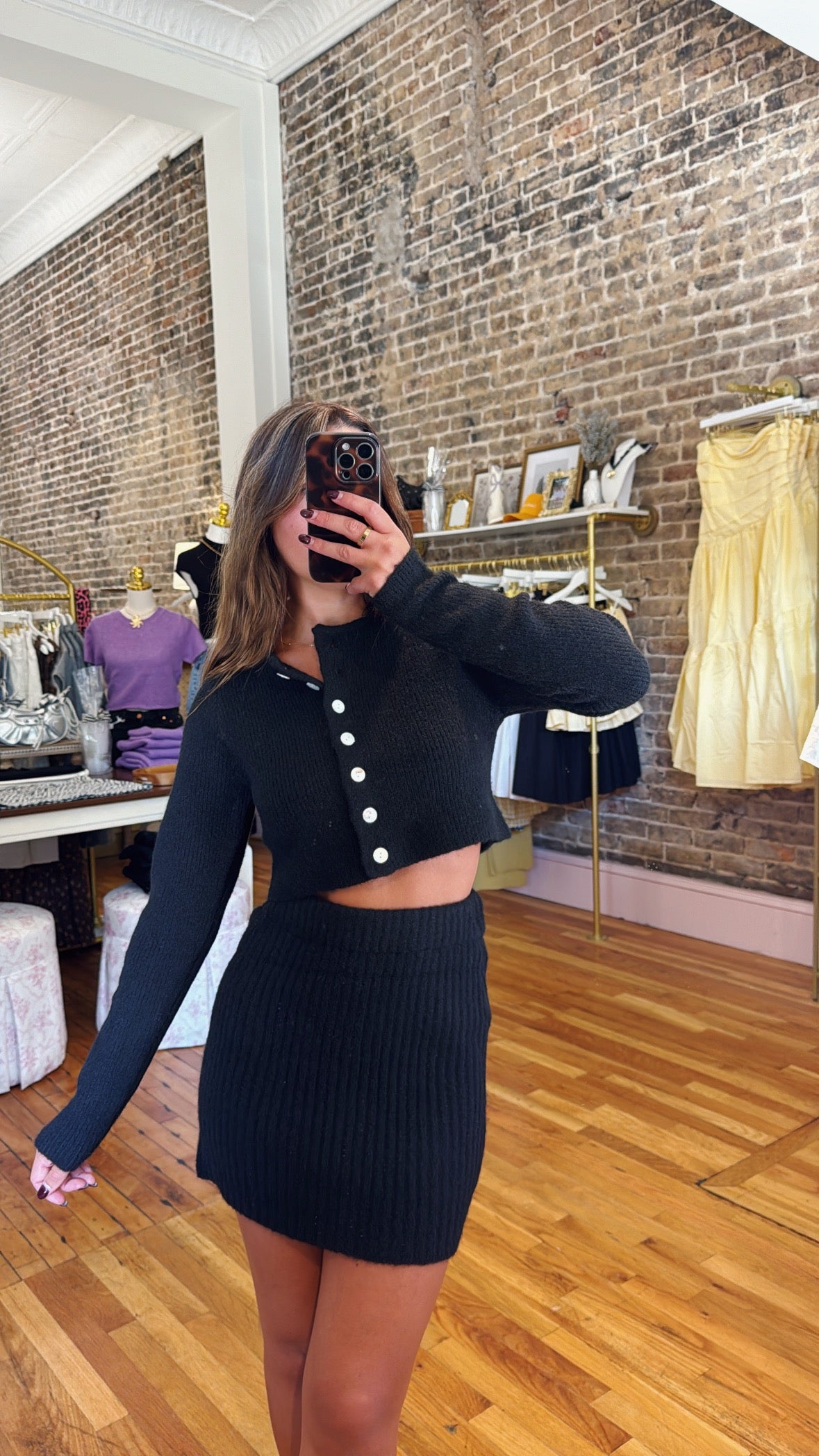 Perfect Match Knit Set - Black