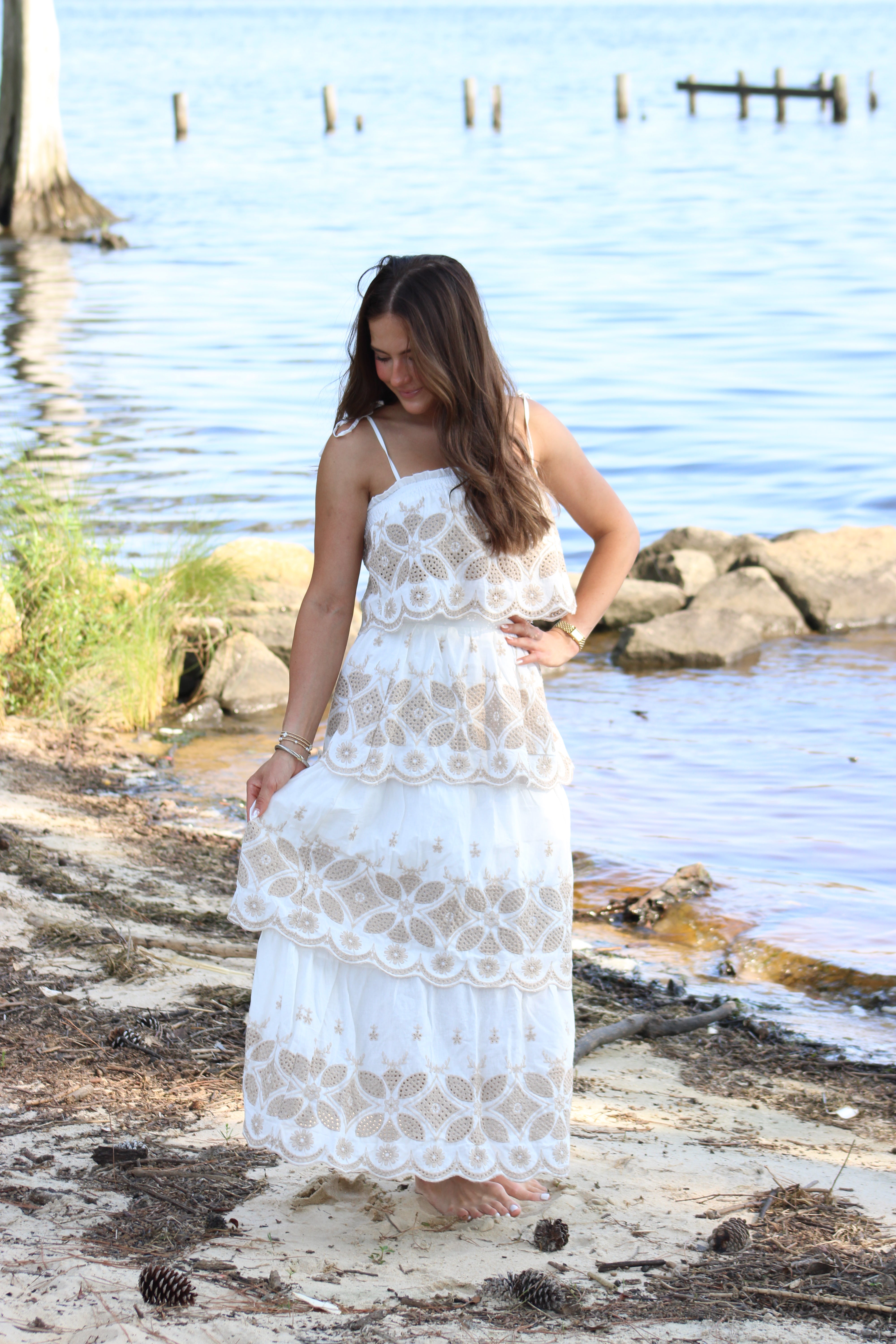 April Maxi Skirt Set - Off White