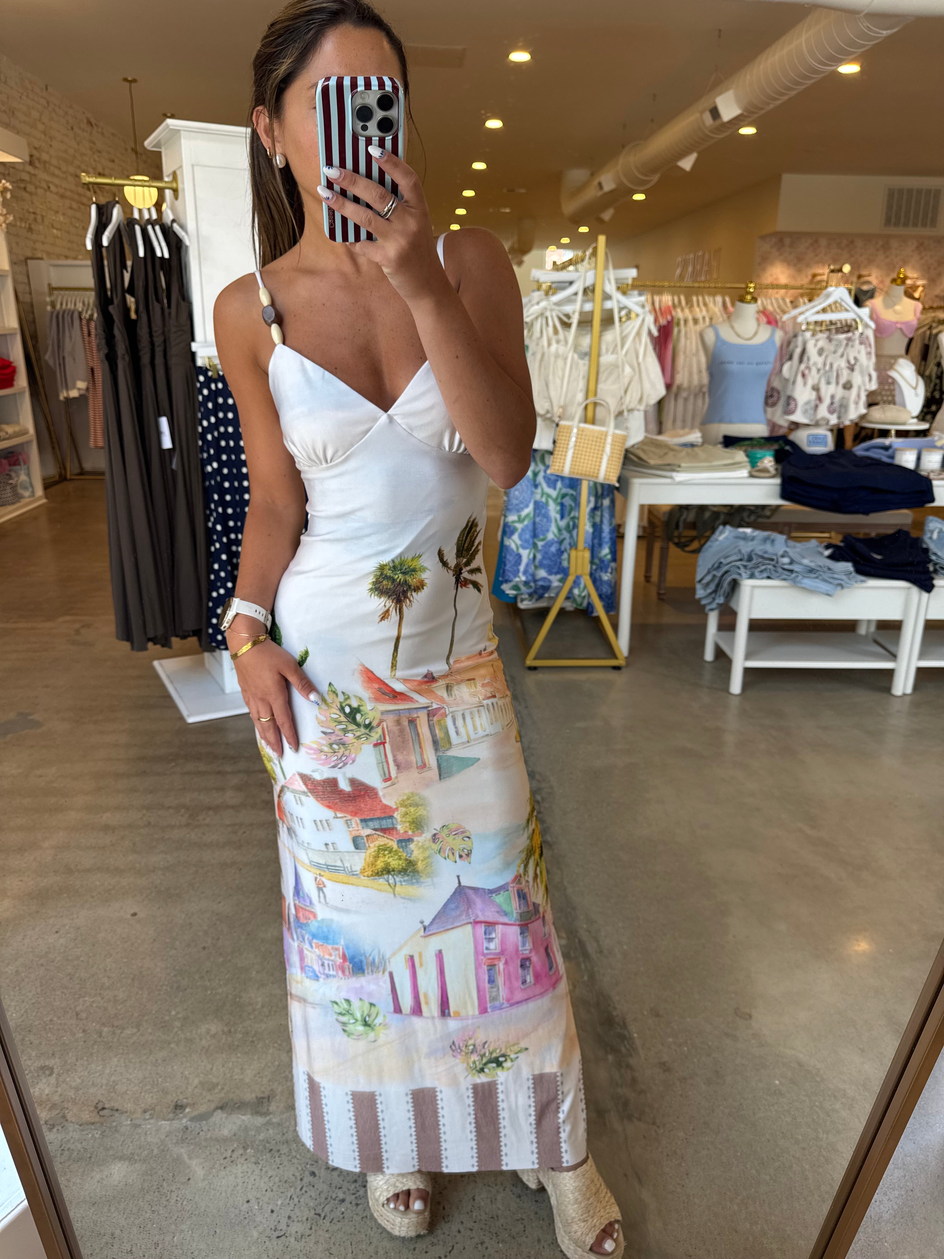 Athena Maxi Dress - Ivory Multi