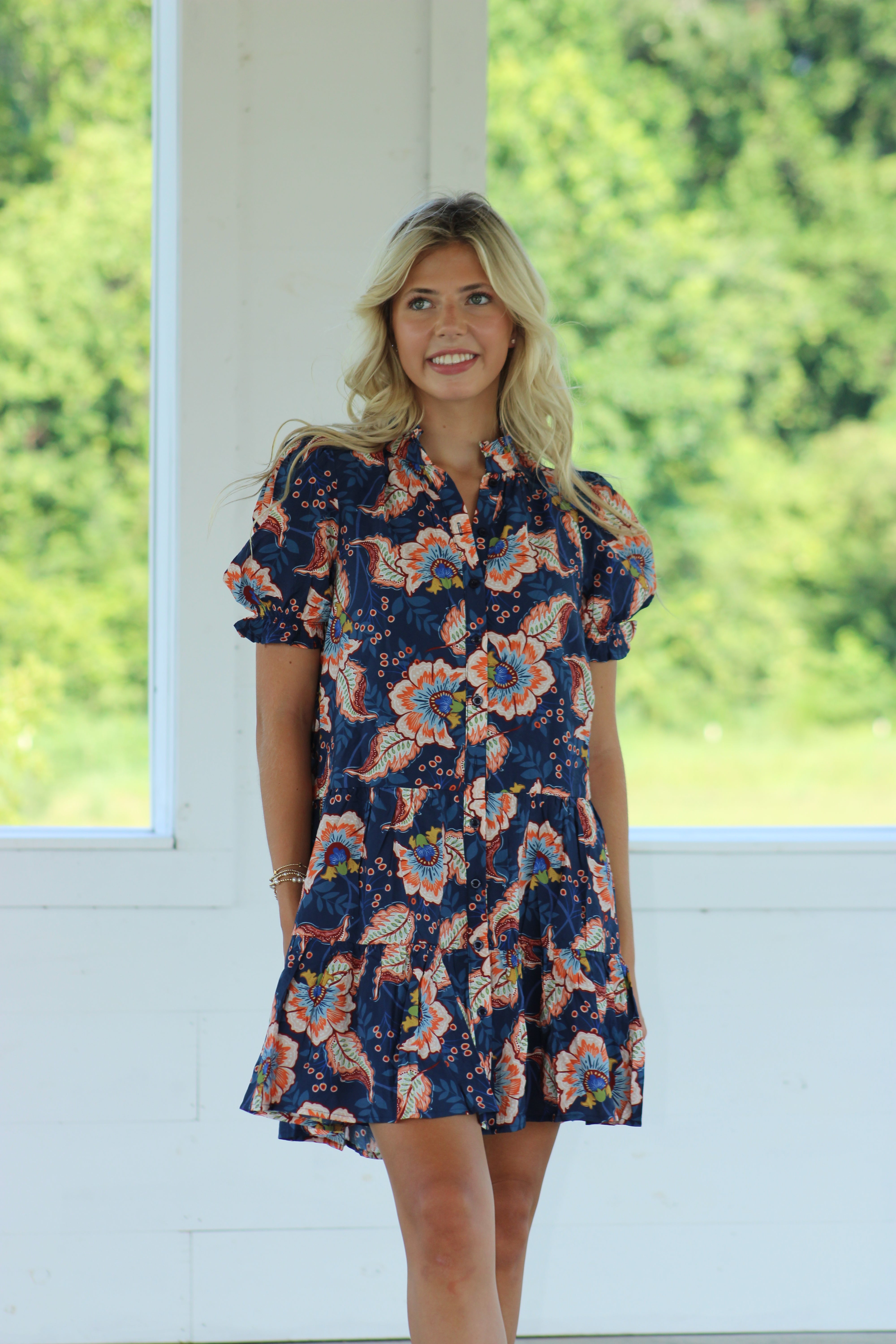 Josephine Mini Dress - Navy