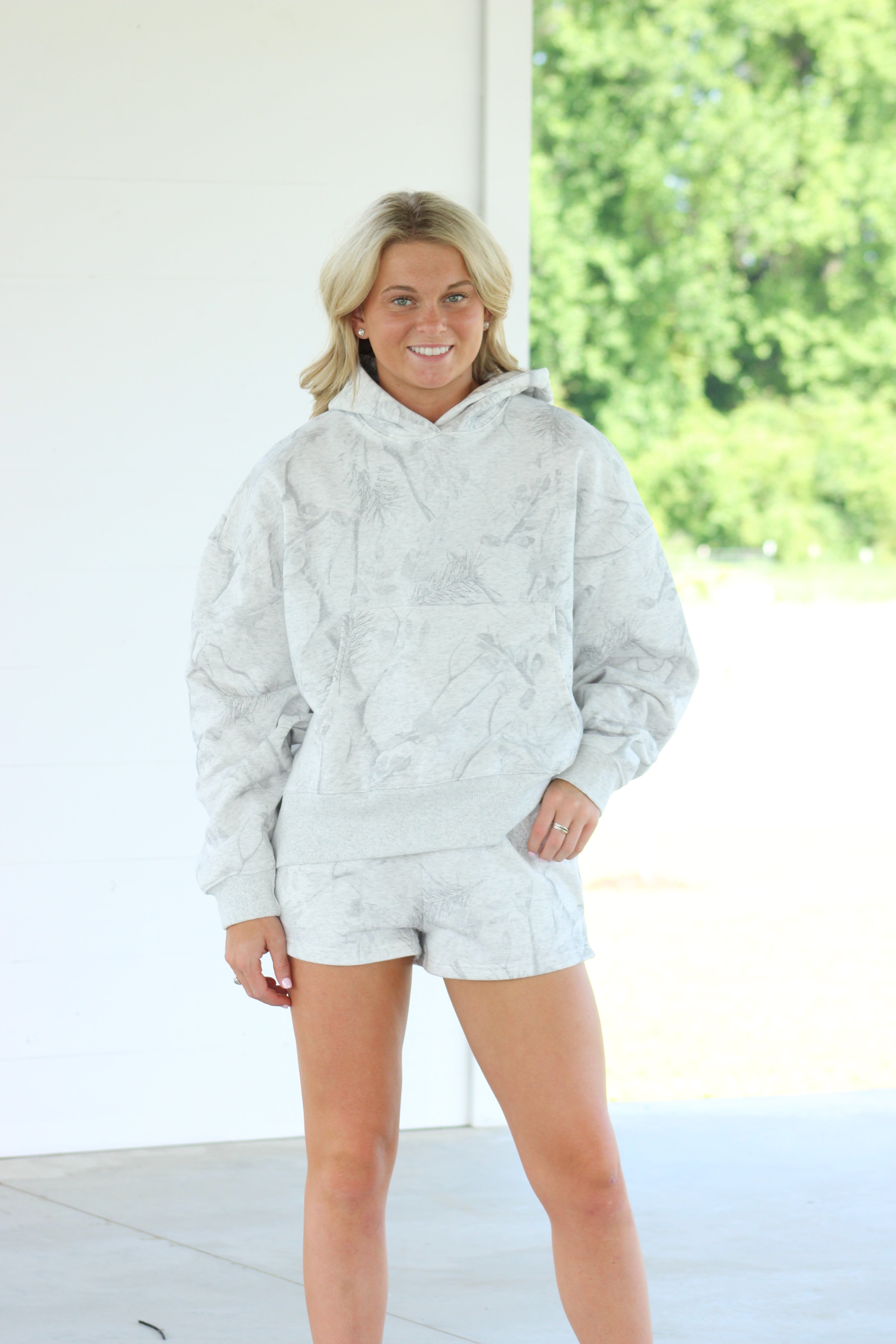 Light Camo Hoodie - Grey