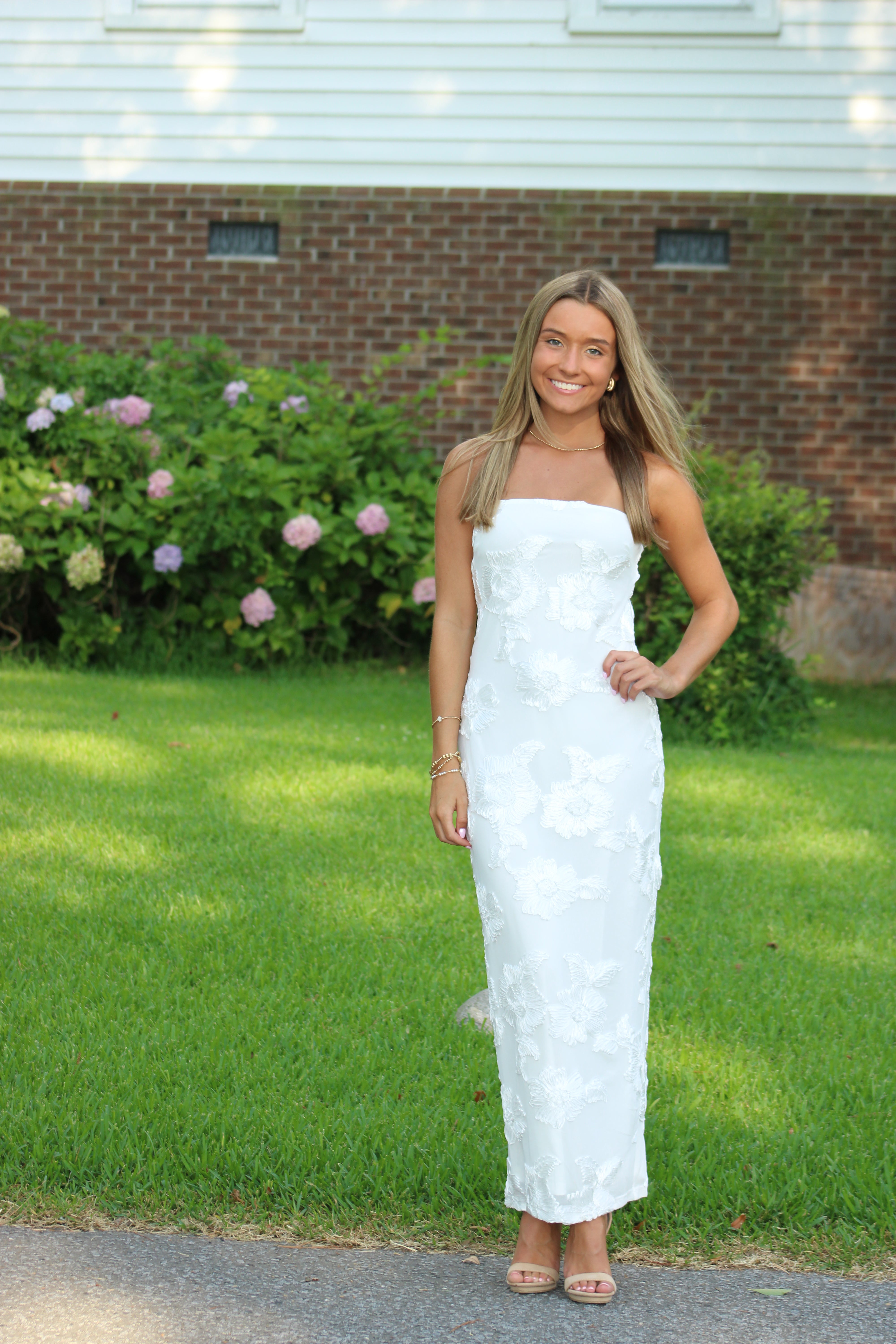 Love You Forever Midi Dress - White Floral