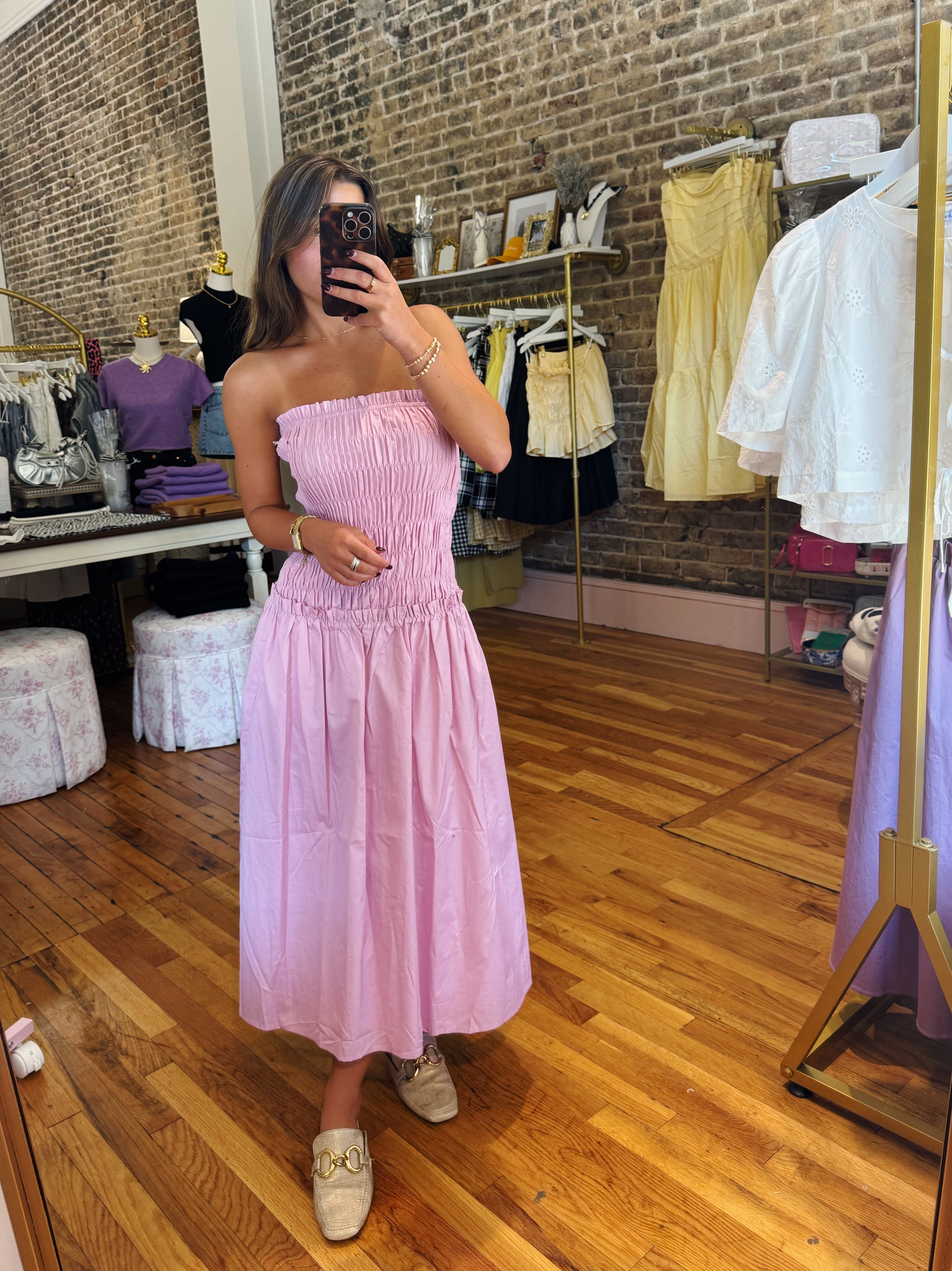 Lennox Midi Dress - Lilac