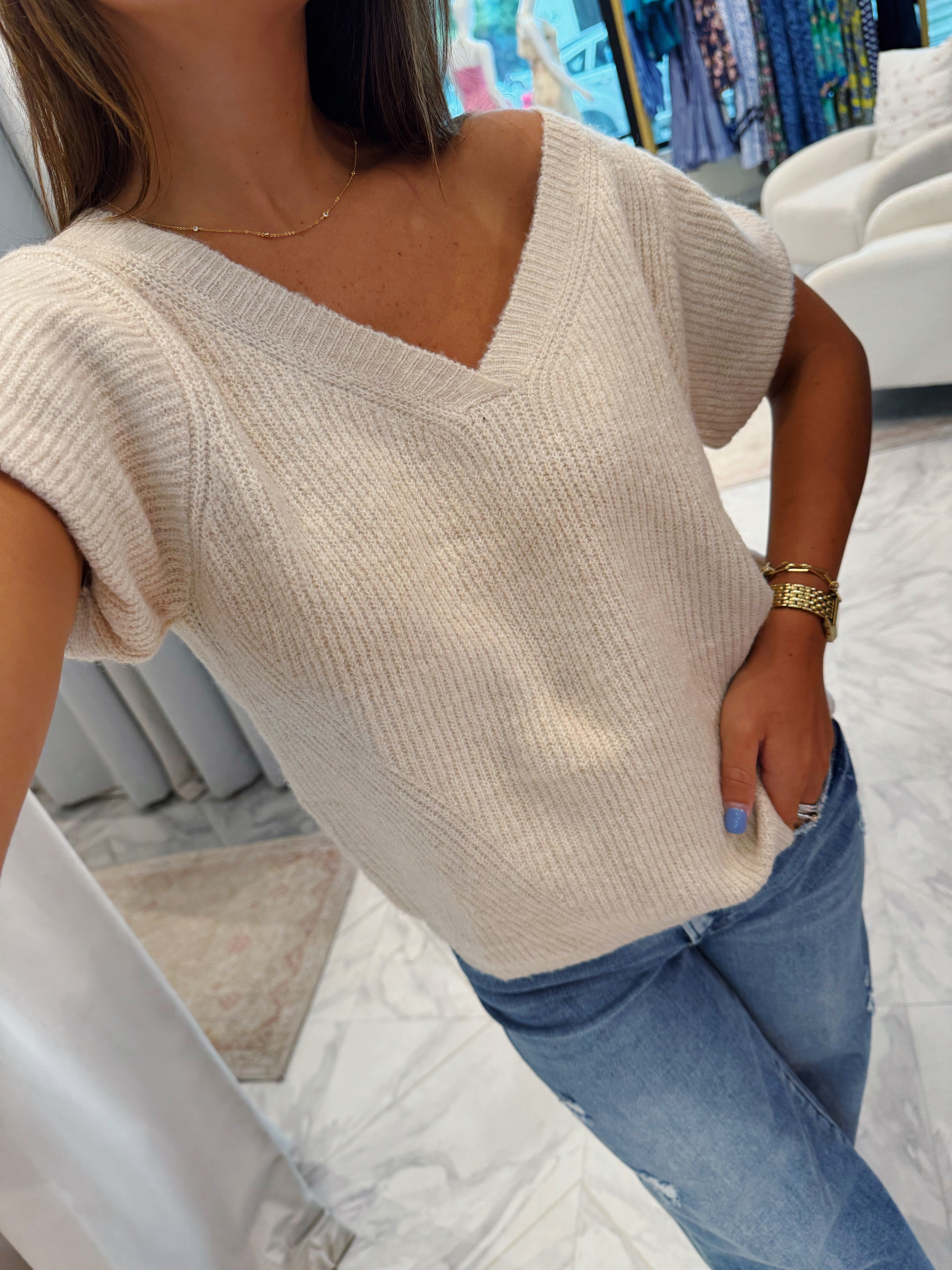 Buttercup Knit Top - Tan