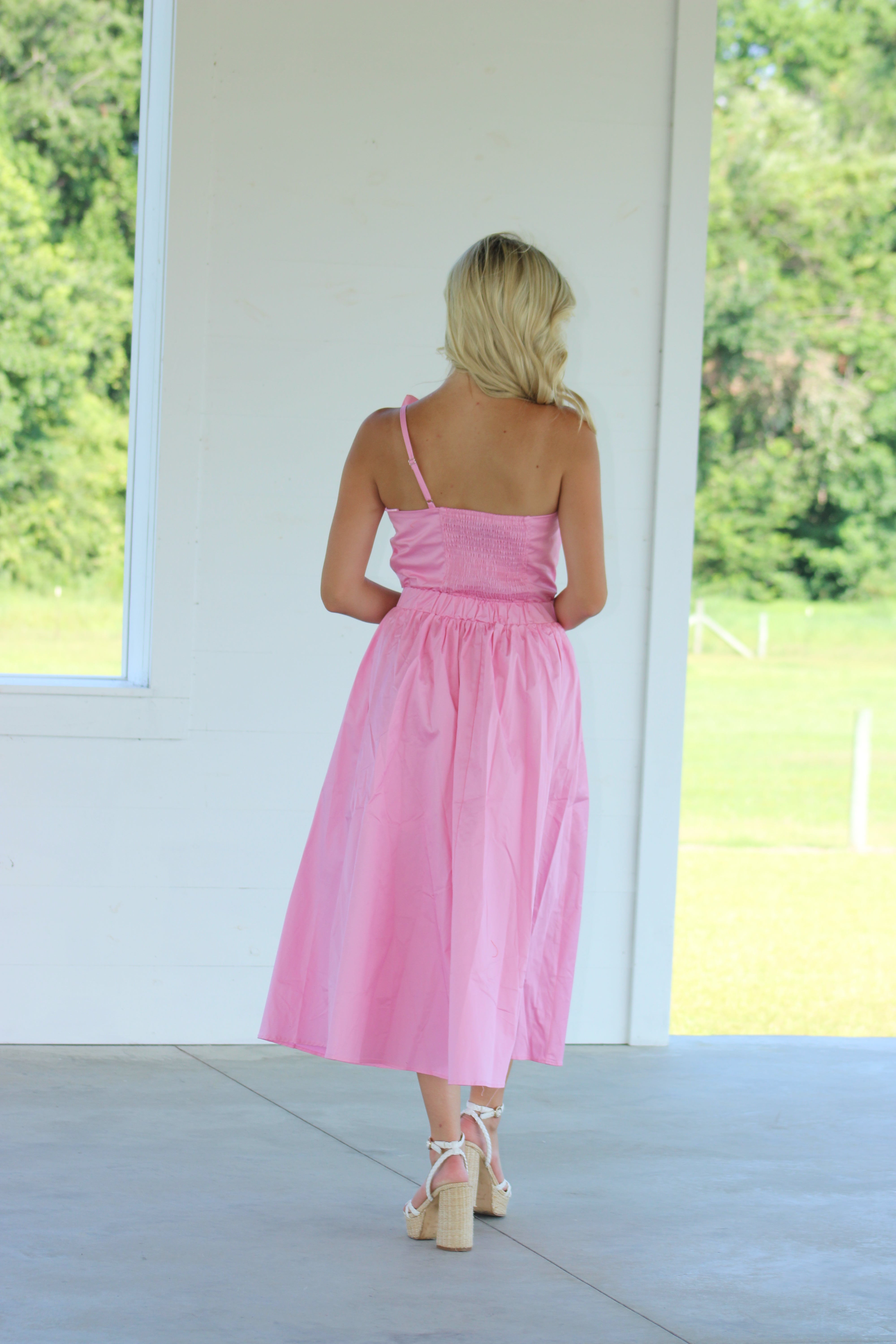 Elena Midi Dress - Pink Lilac