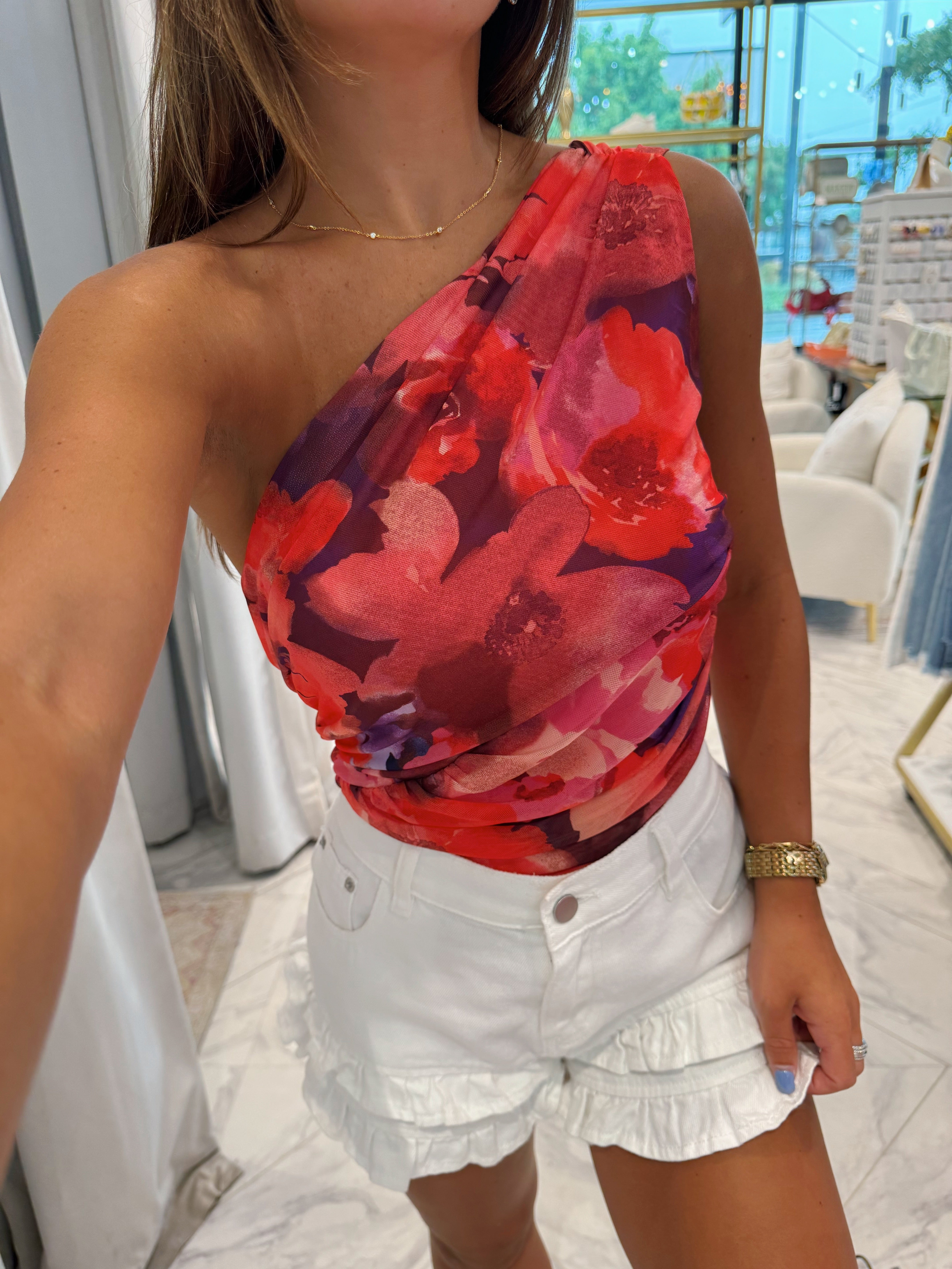 Sunset Stroll Bodysuit - Raspberry