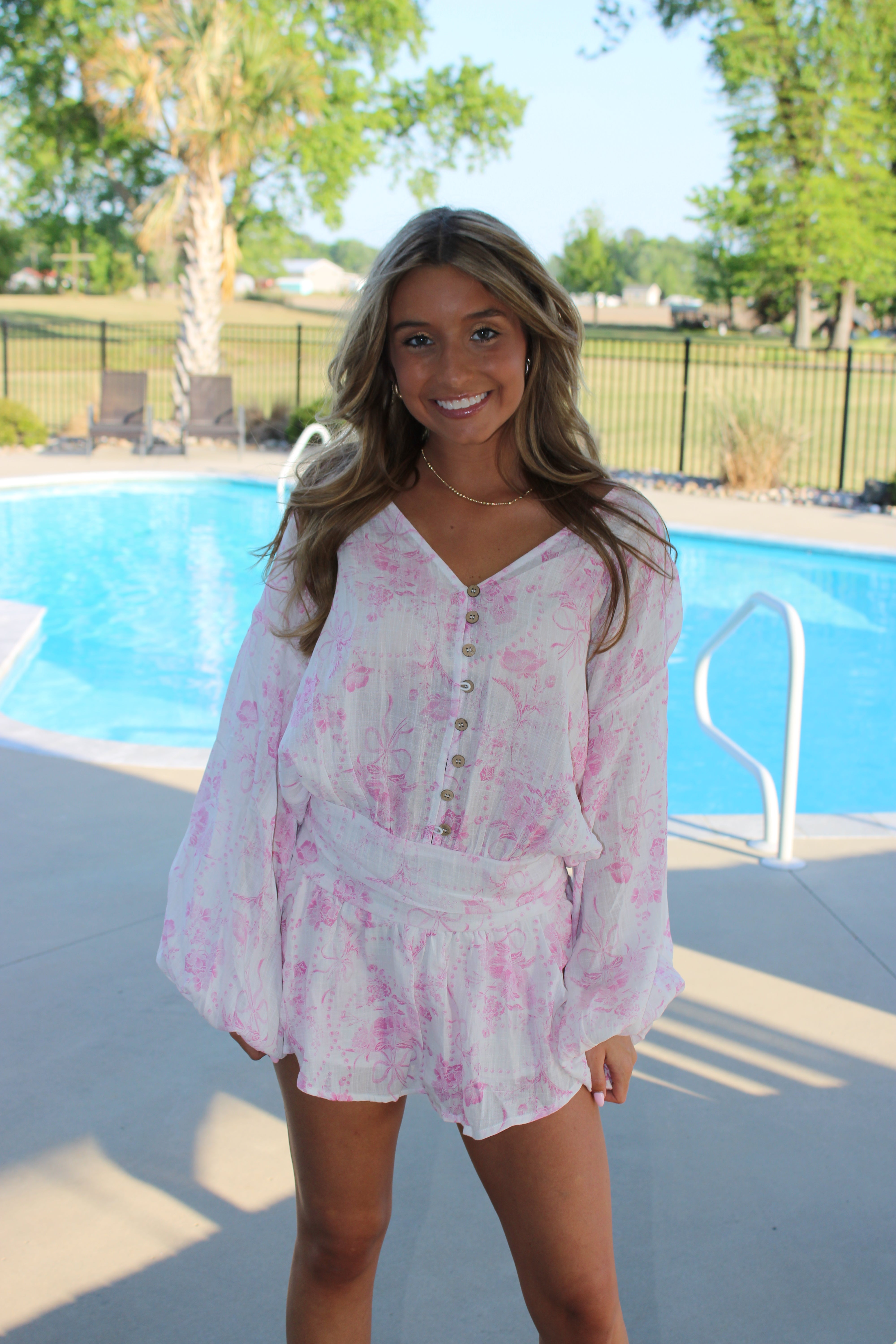Fancy That Puff Sleeve Mini Dress - Pink
