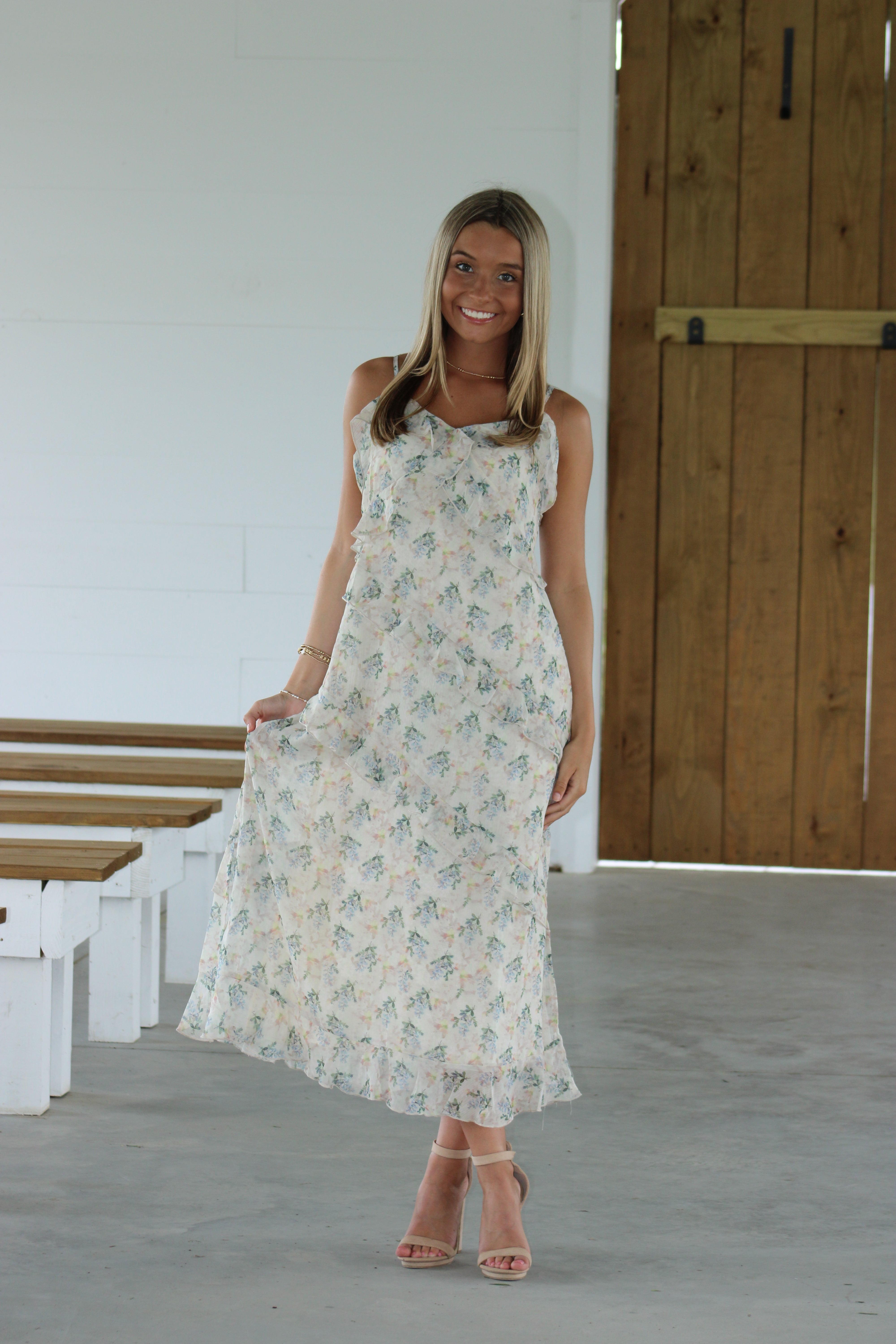 Caroline Midi Dress - Floral