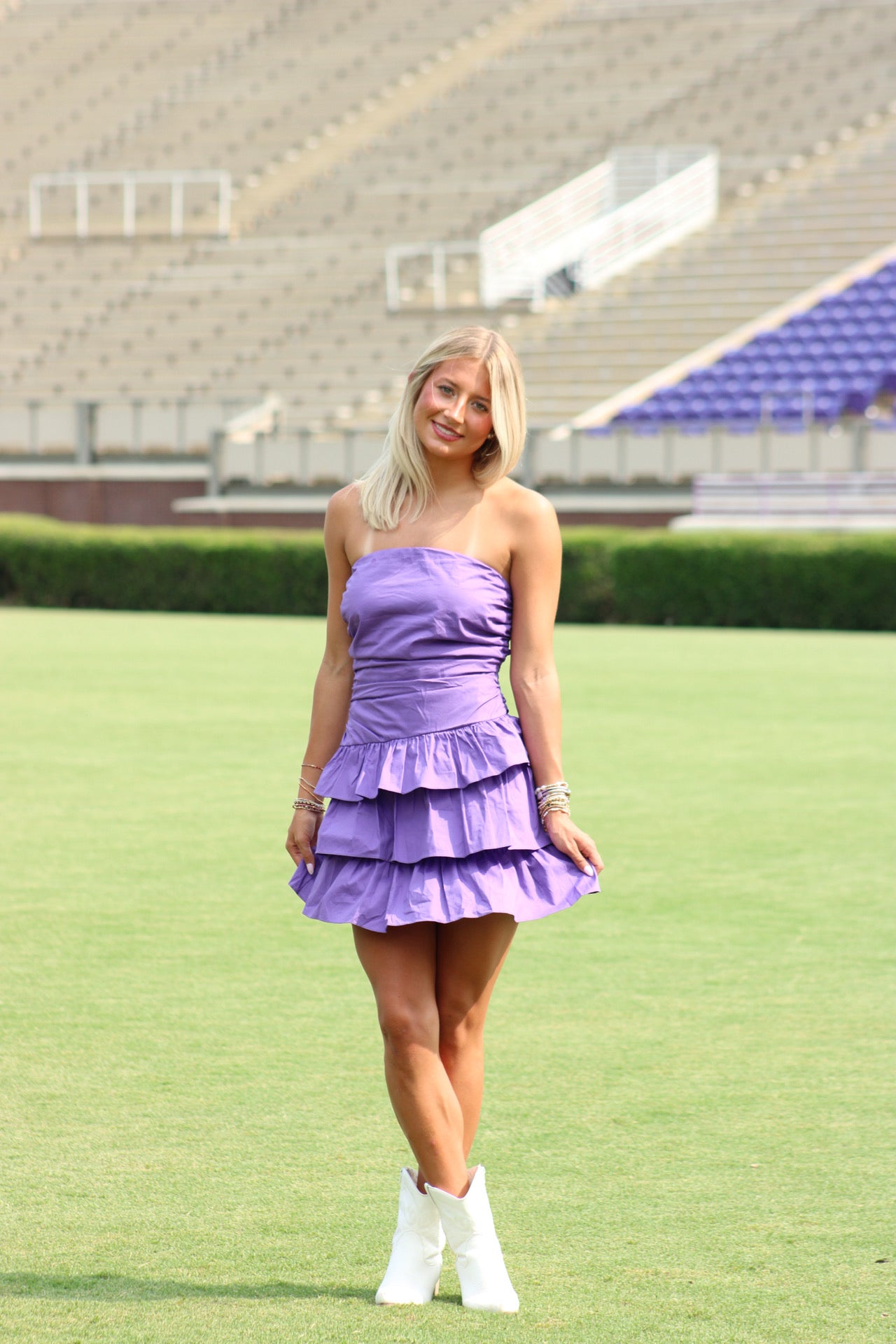 Here For The Win Mini Dress - Purple