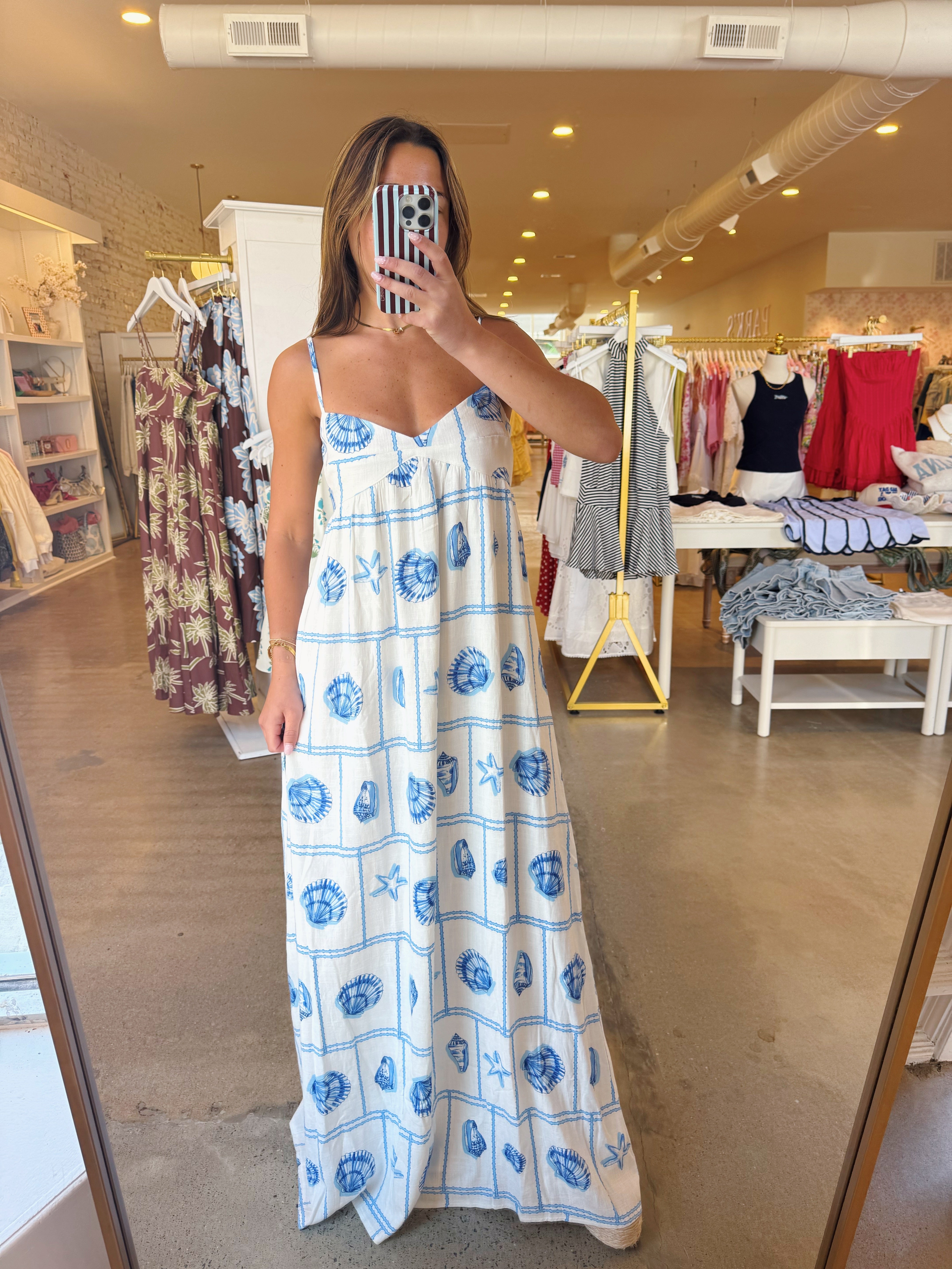 Sabastian Maxi Dress - Blue Shell
