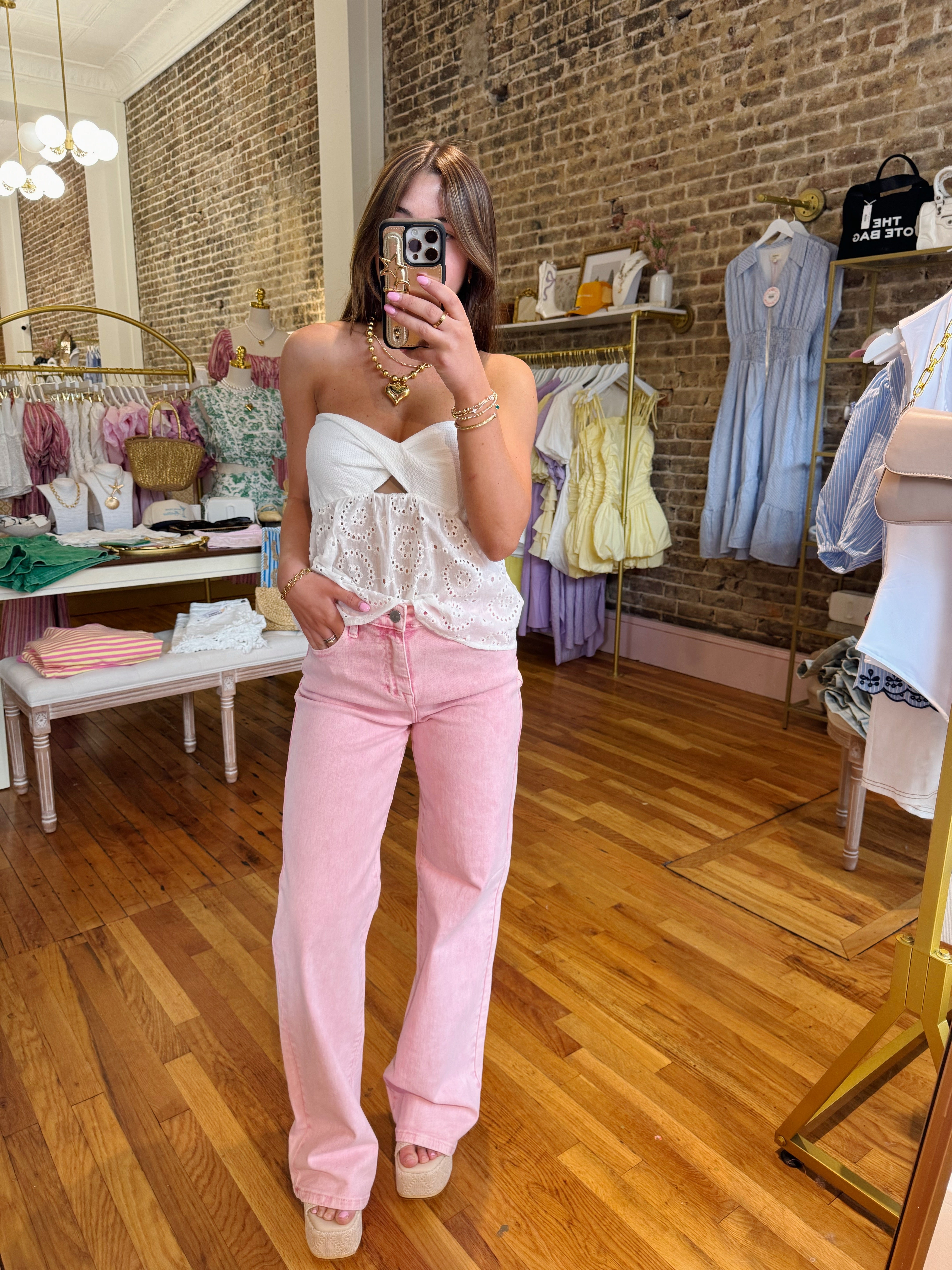 Piper Denim Jeans - Pink