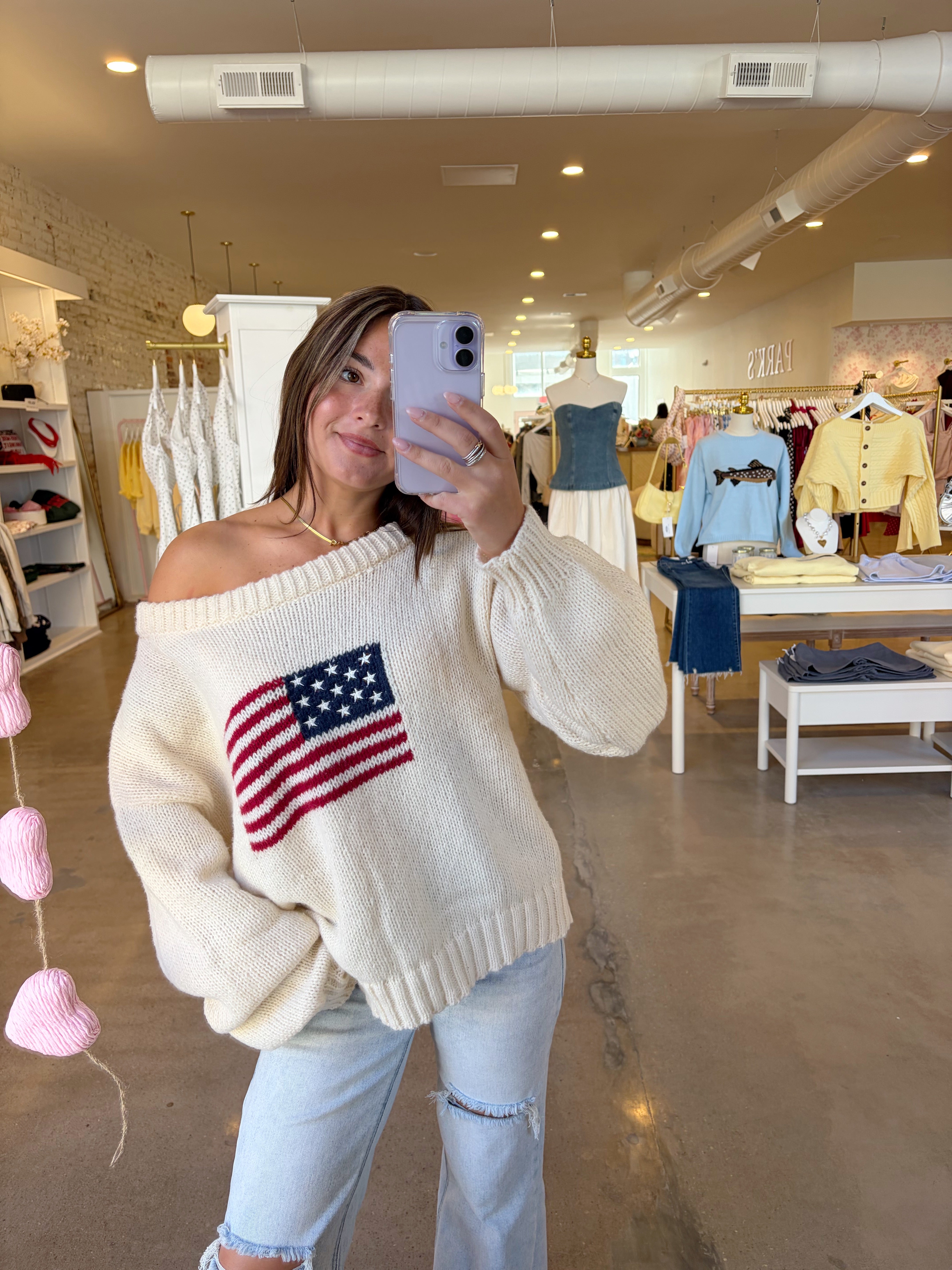 Brandi Off The Shoulder Sweater - Cream
