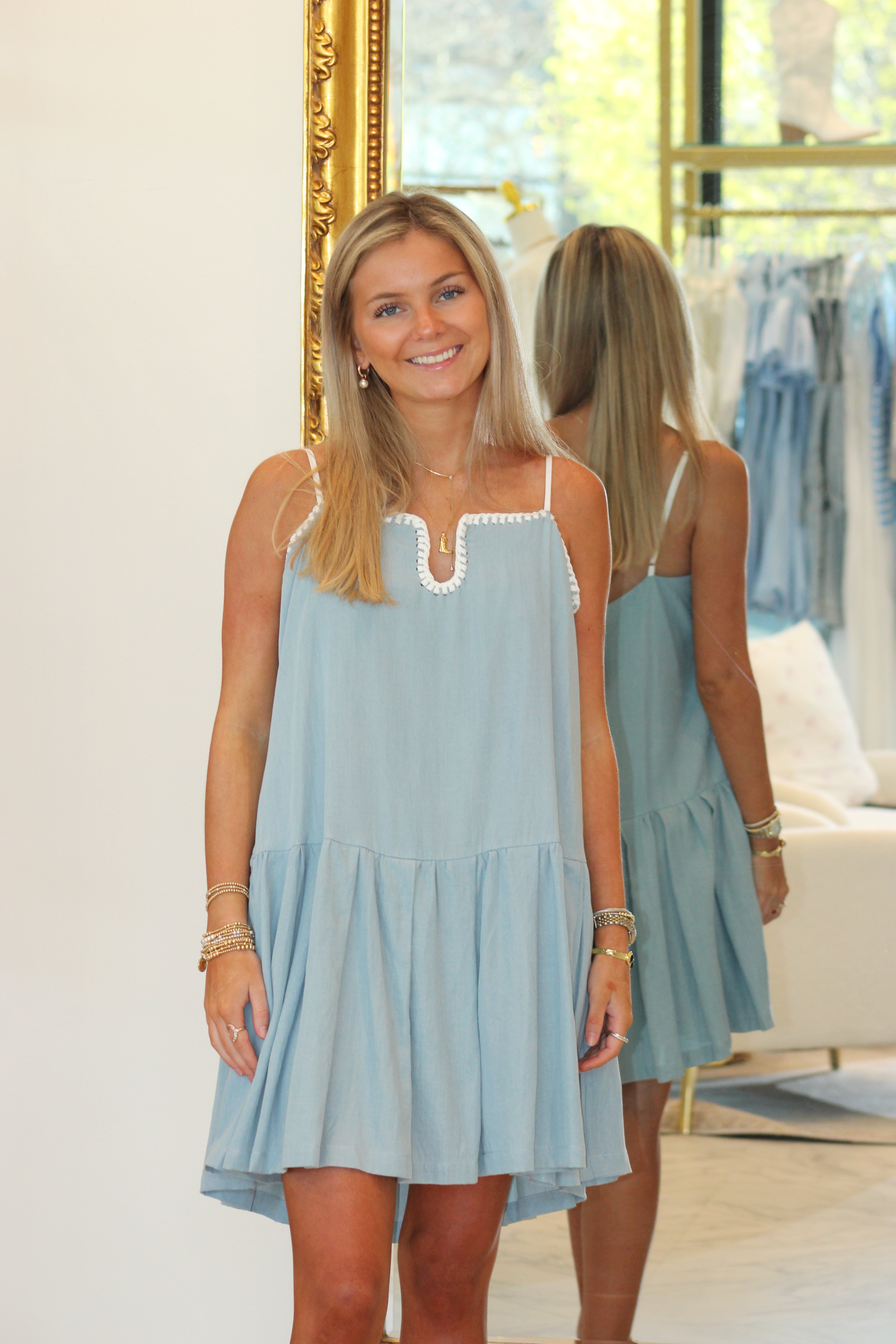 Someone New Dress - Light Denim