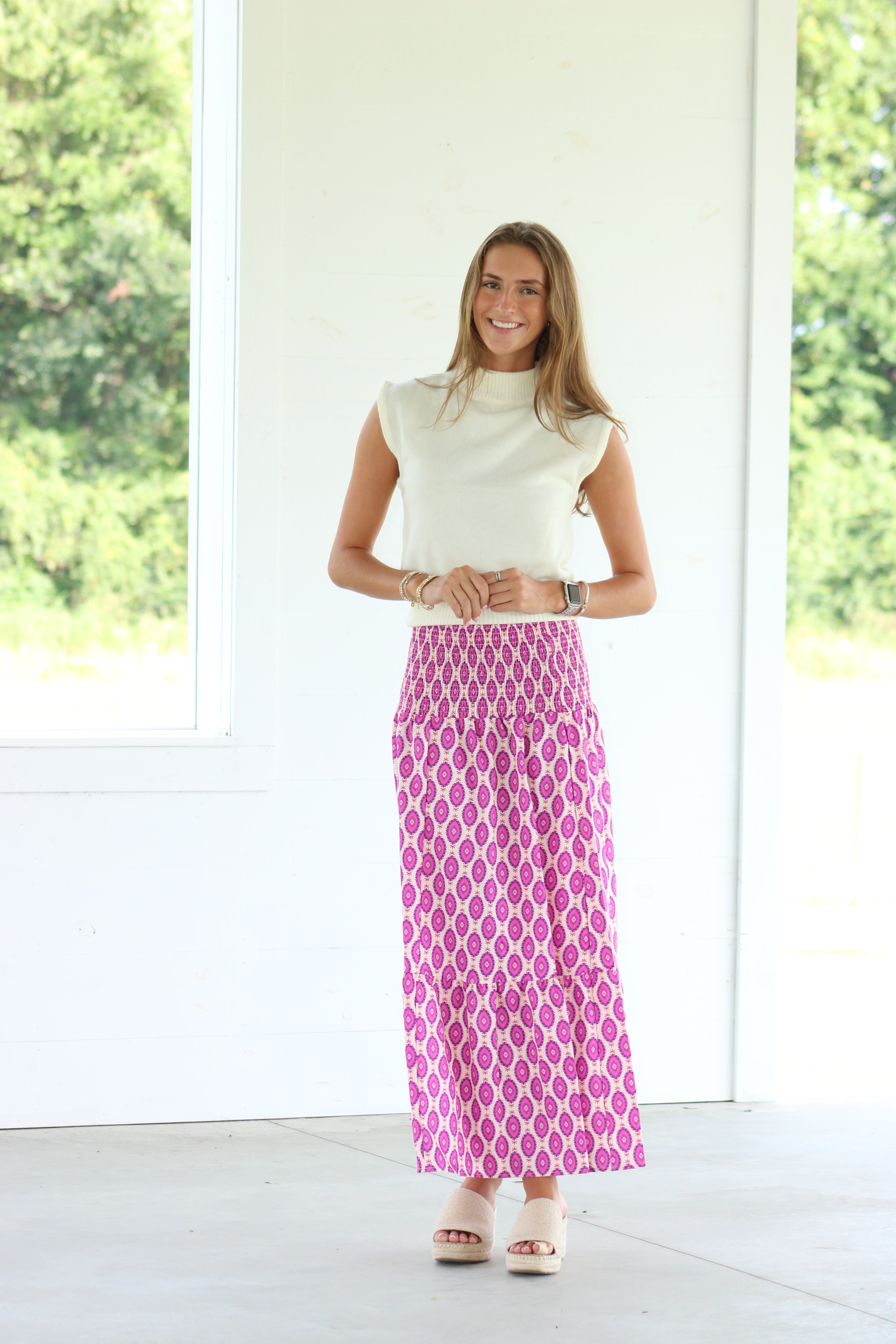 Bright Side Maxi Skirt - Purple