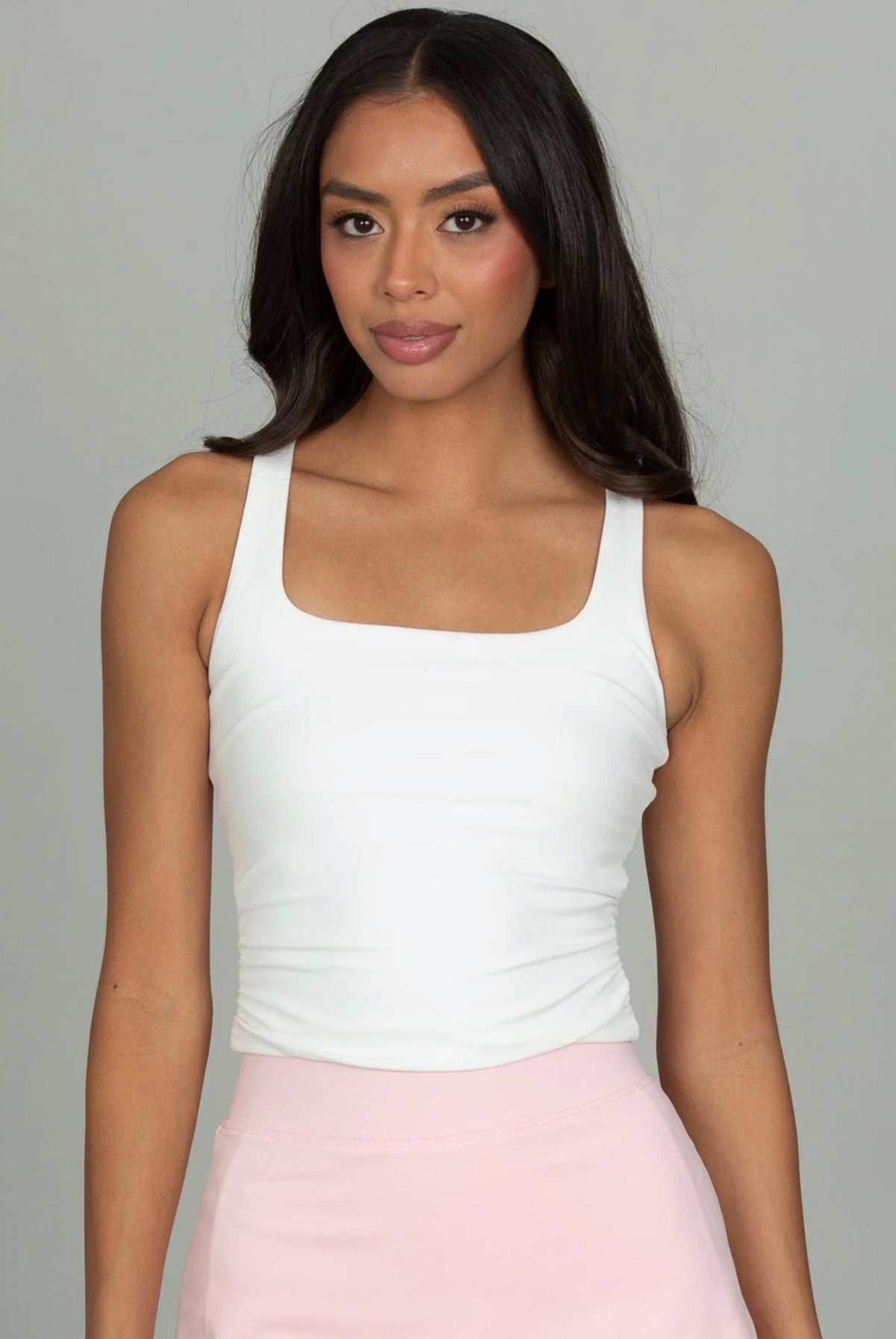 Gold Hinge CoreSculpt Cutout Tank - White