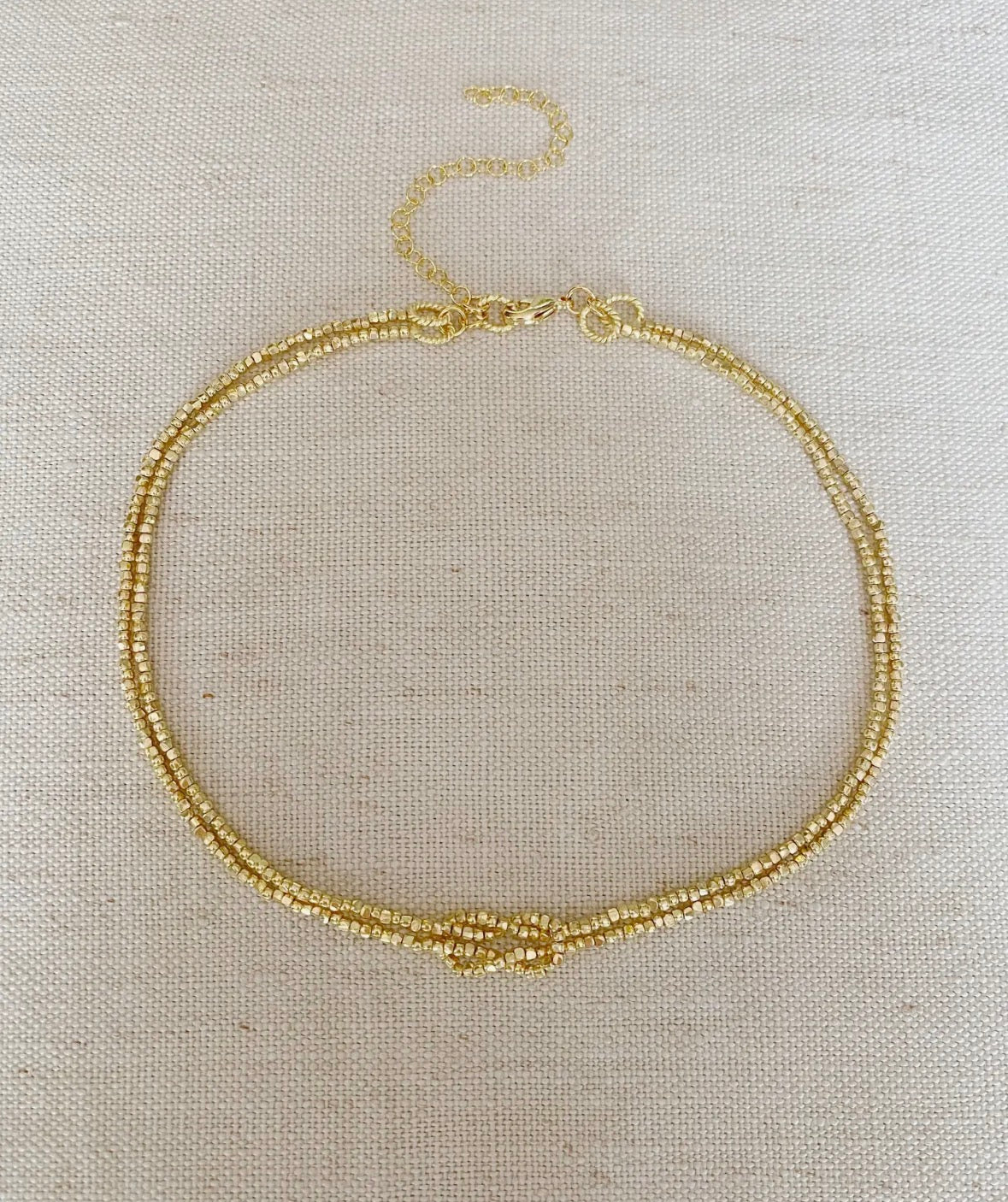 Square Knot Choker - Gold