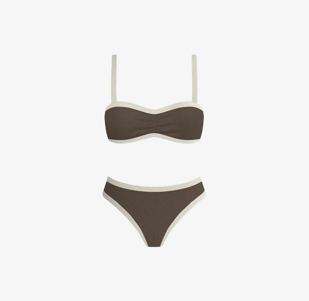 West Coast Bikini Set - Brown & Beige