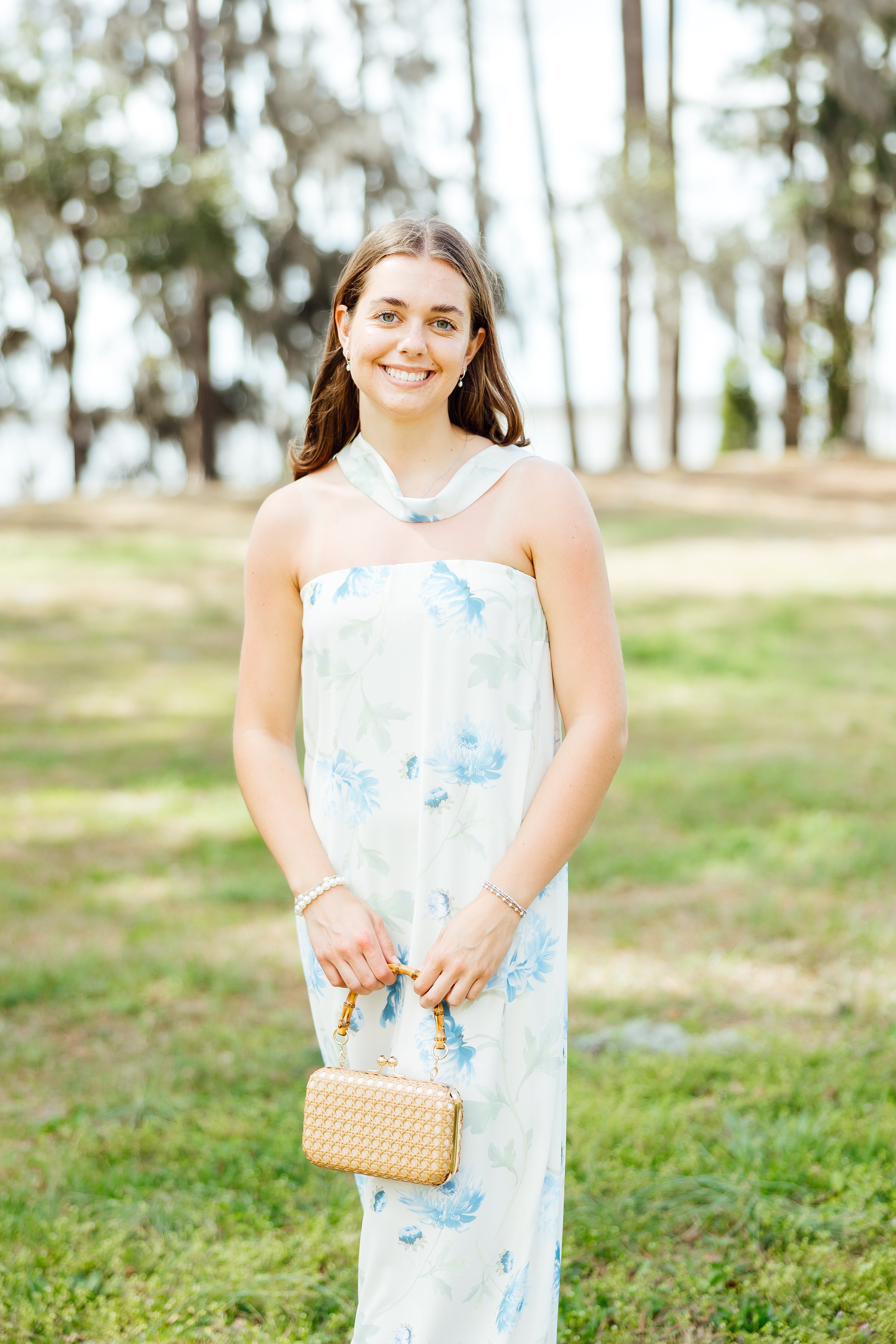 Always Been You Maxi - Cream & Blue