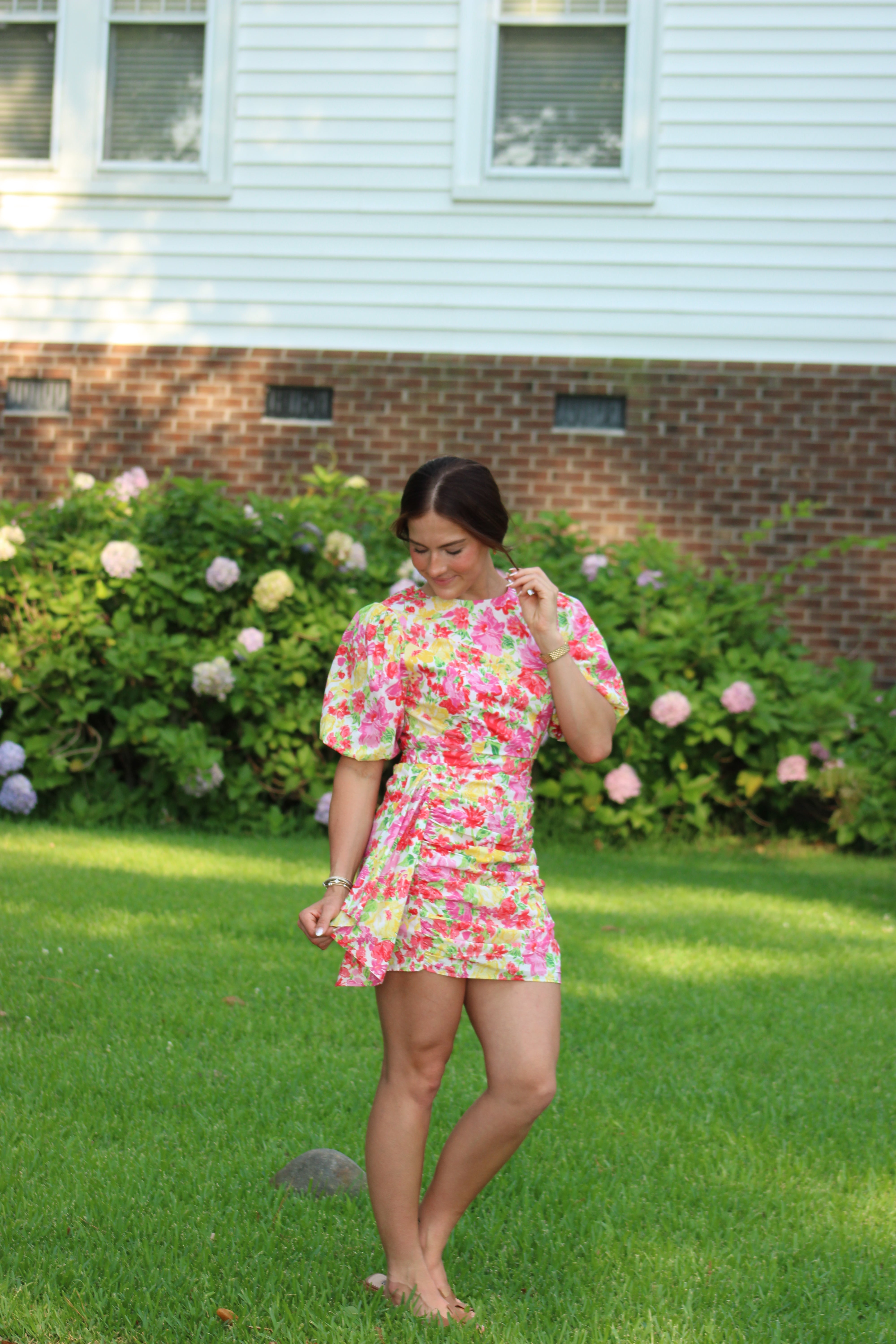 Olivia Mini Dress - Red Multi