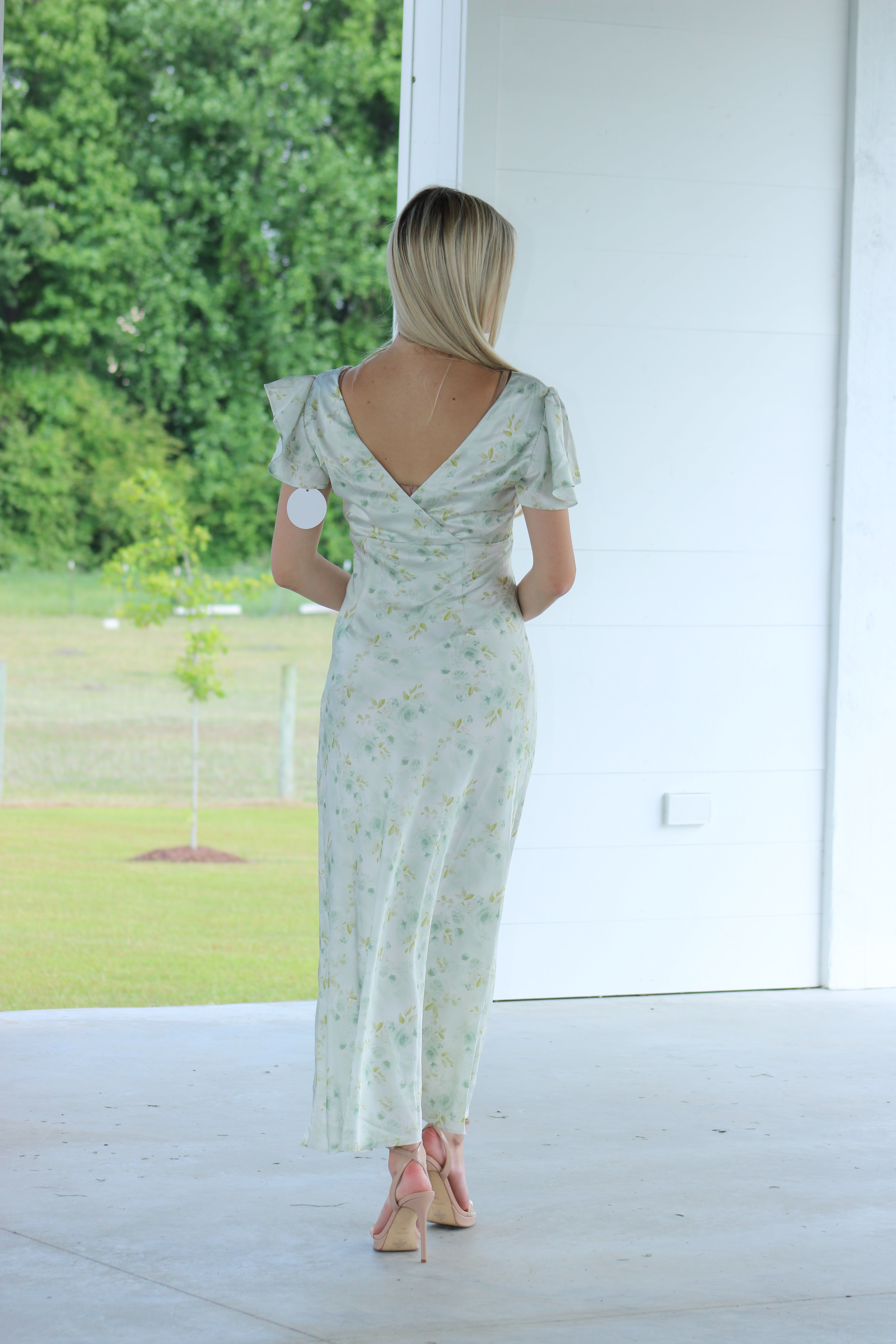 Sophie Midi Dress - Green Floral