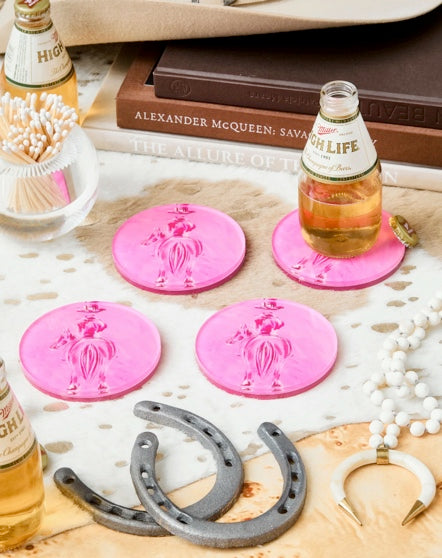 Mustang Sally Coasters - Pink (Set Of 2)