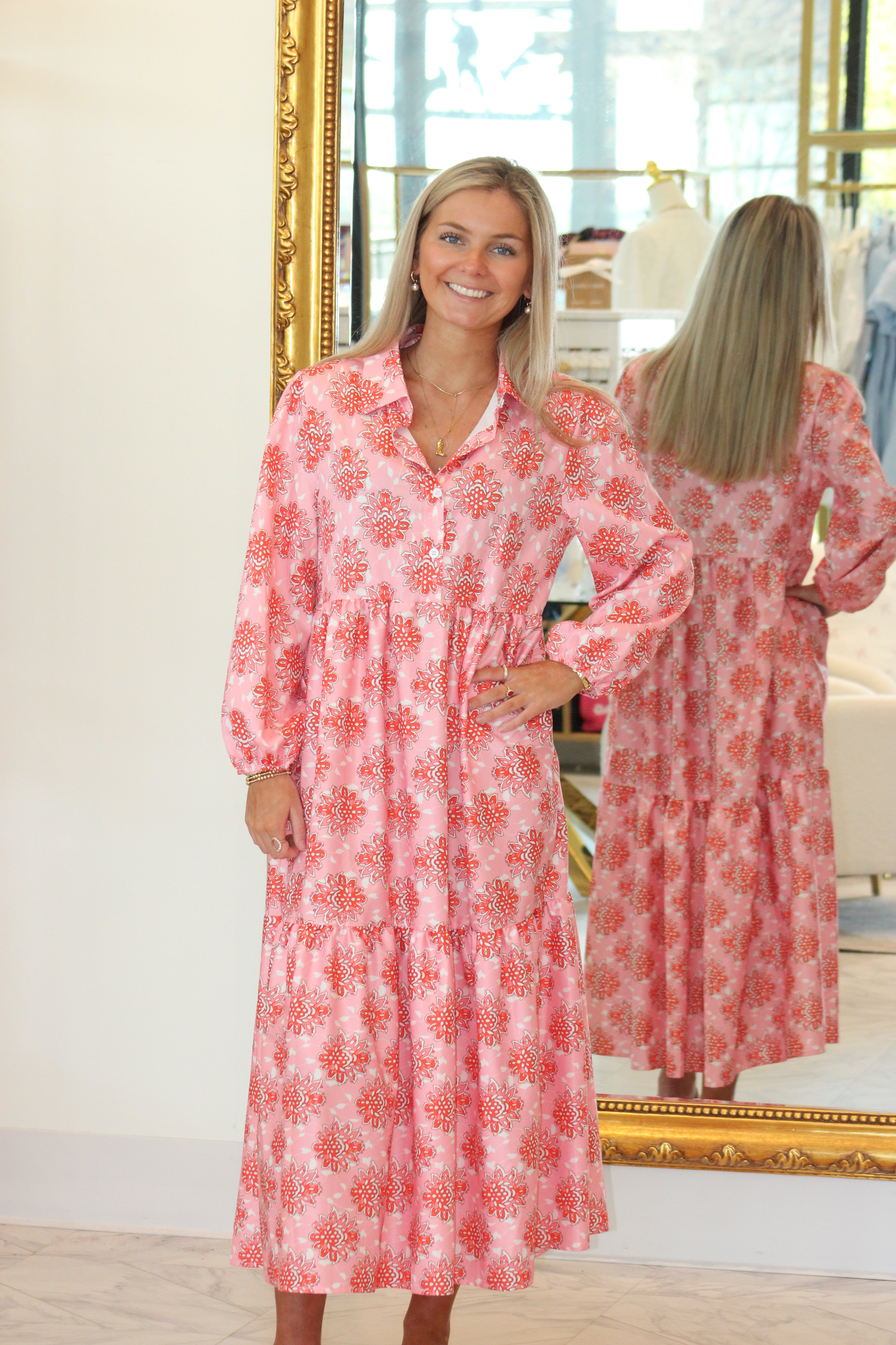 Sydney Maxi Dress - Pink Floral
