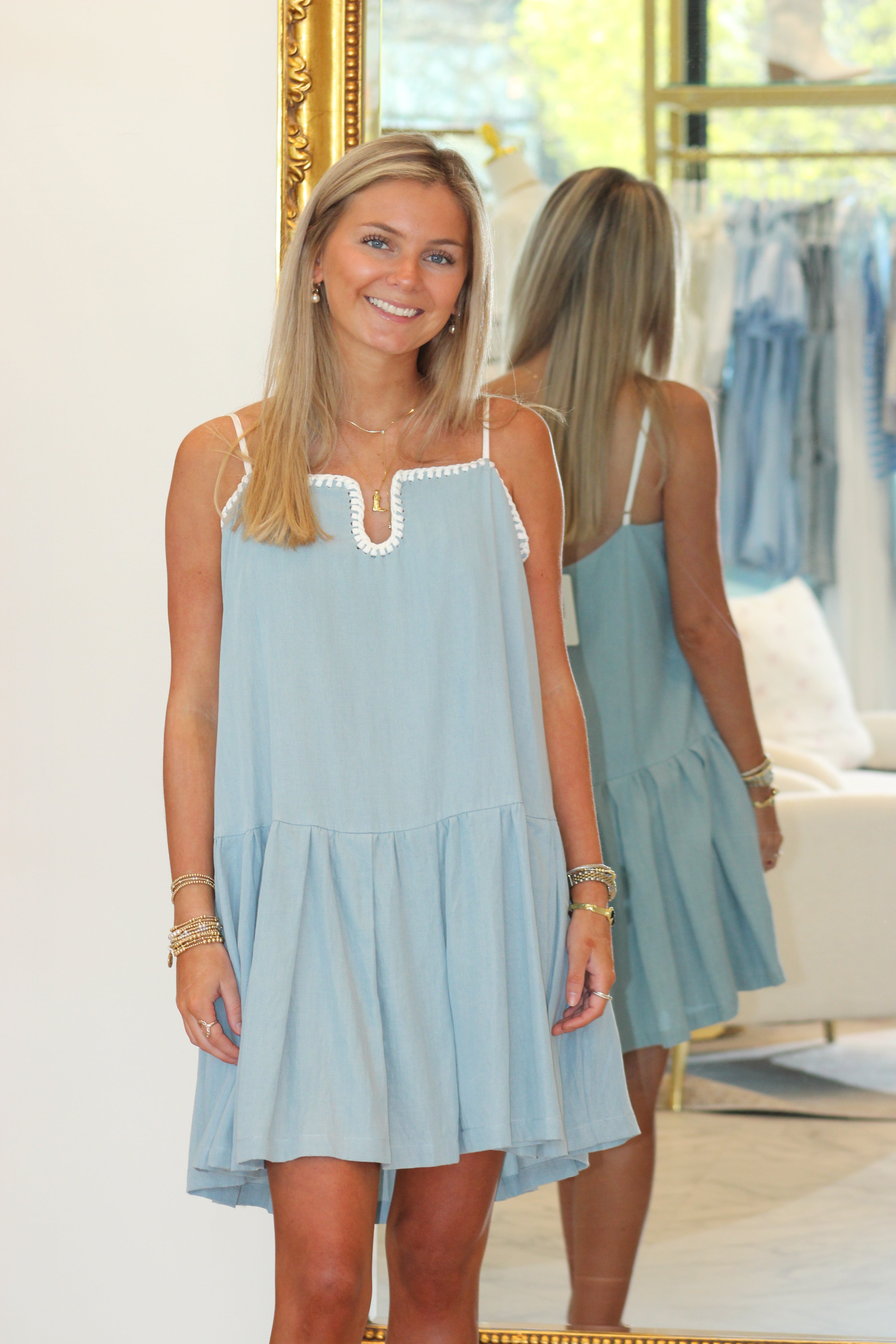 Someone New Dress - Light Denim