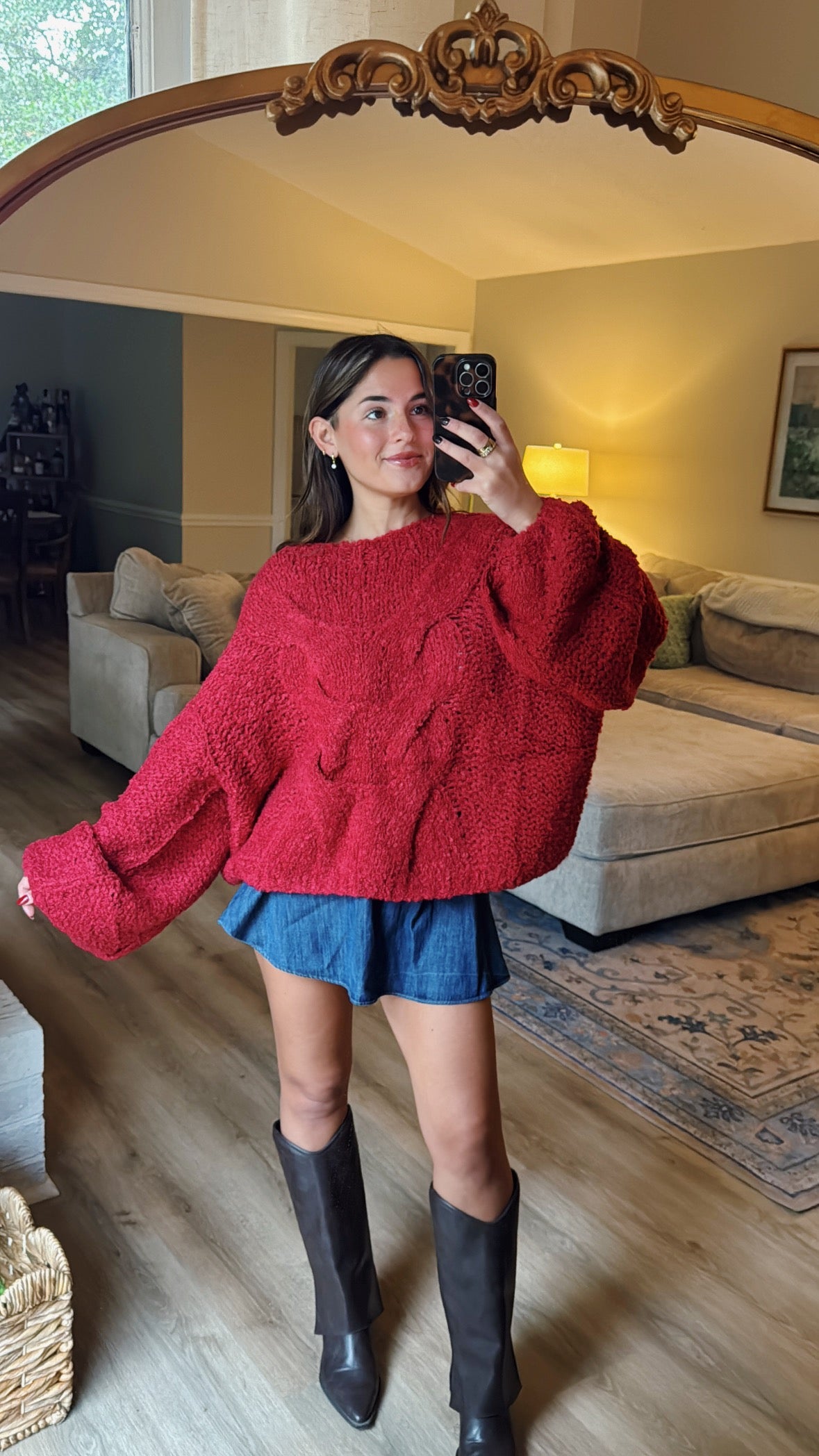 Jamie Knit Sweater - Scarlet