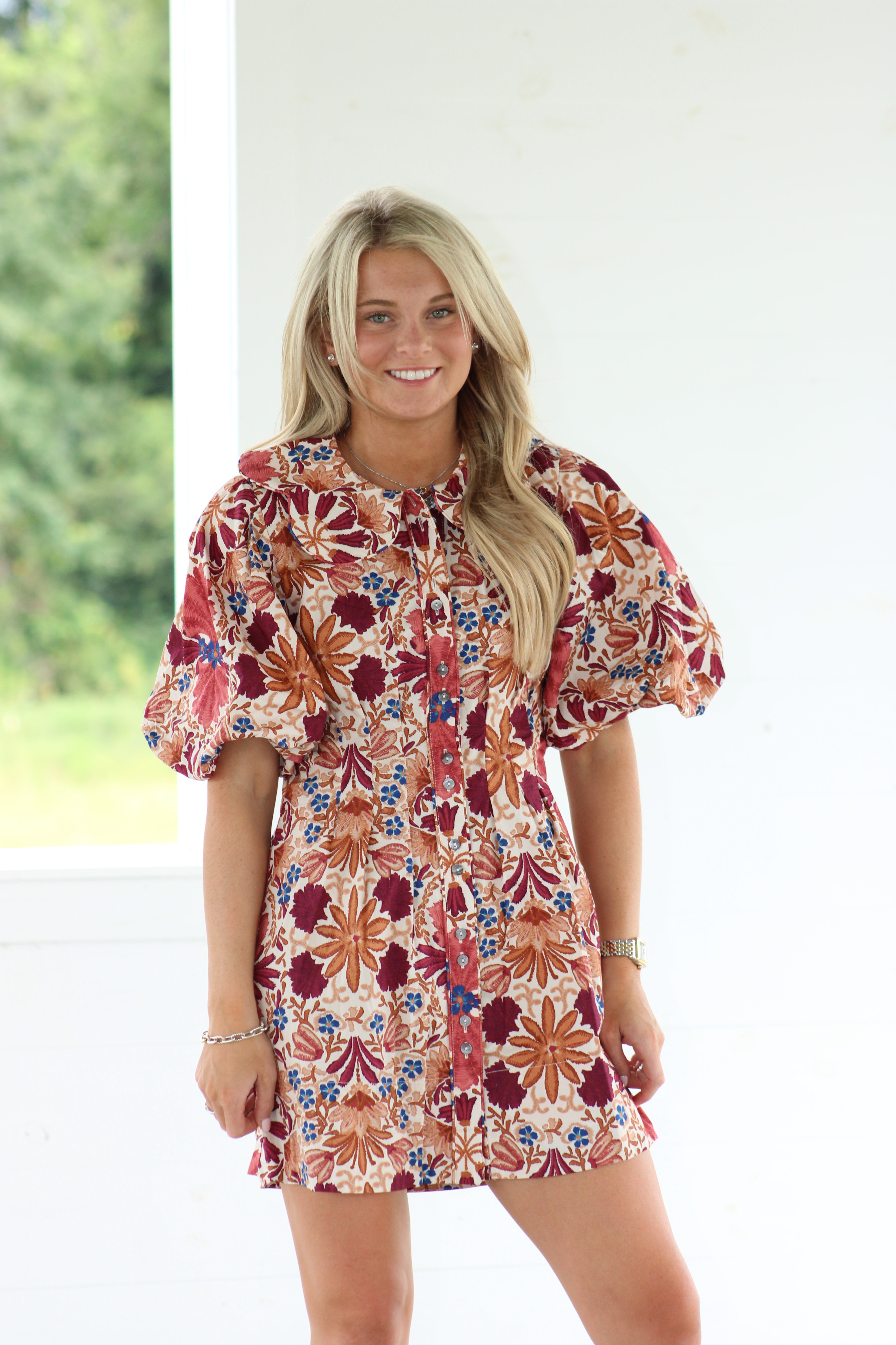 Weekend Muse Mini Dress - Brown Multi