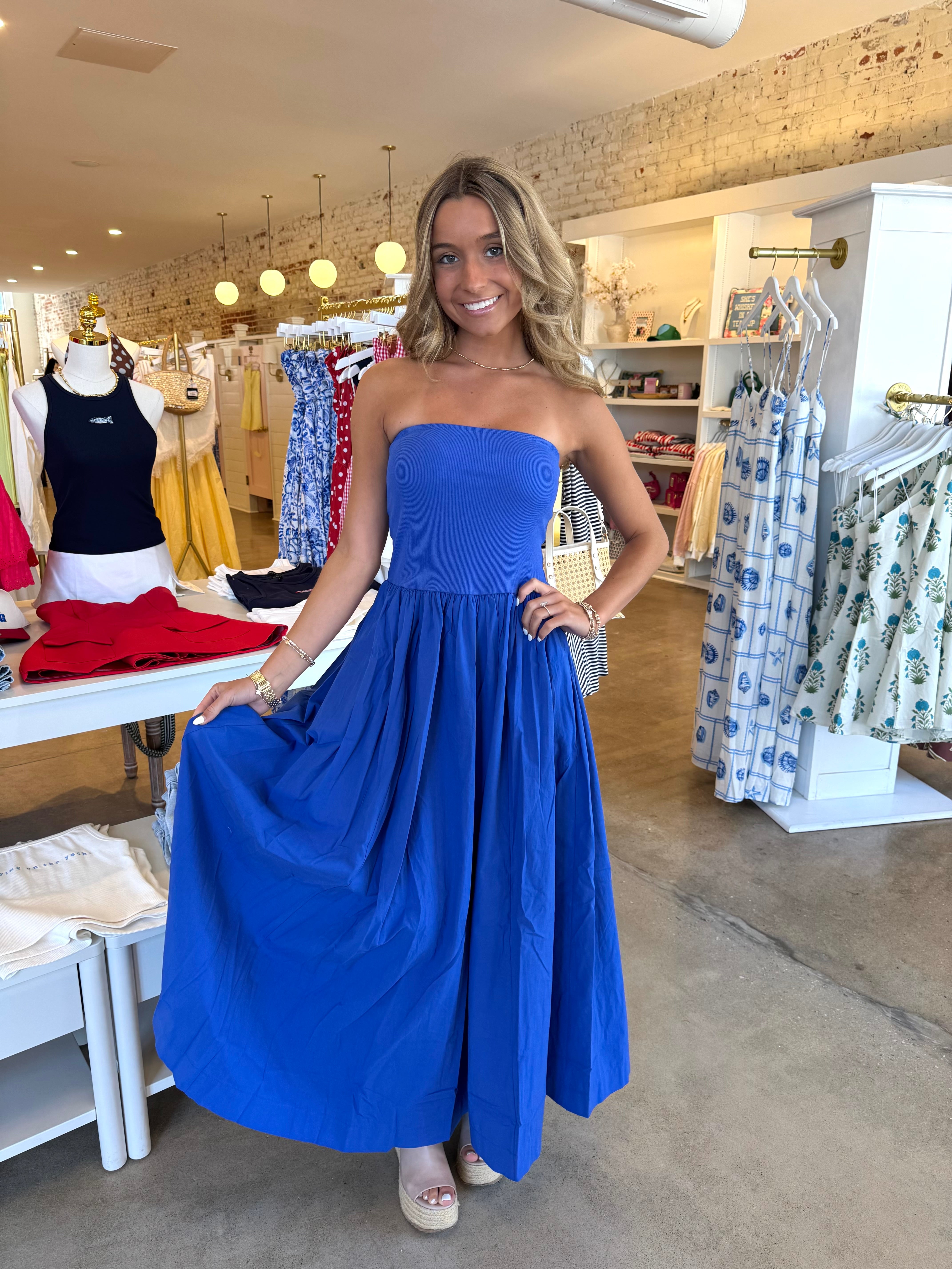 Macy Midi Dress - Cobalt Blue