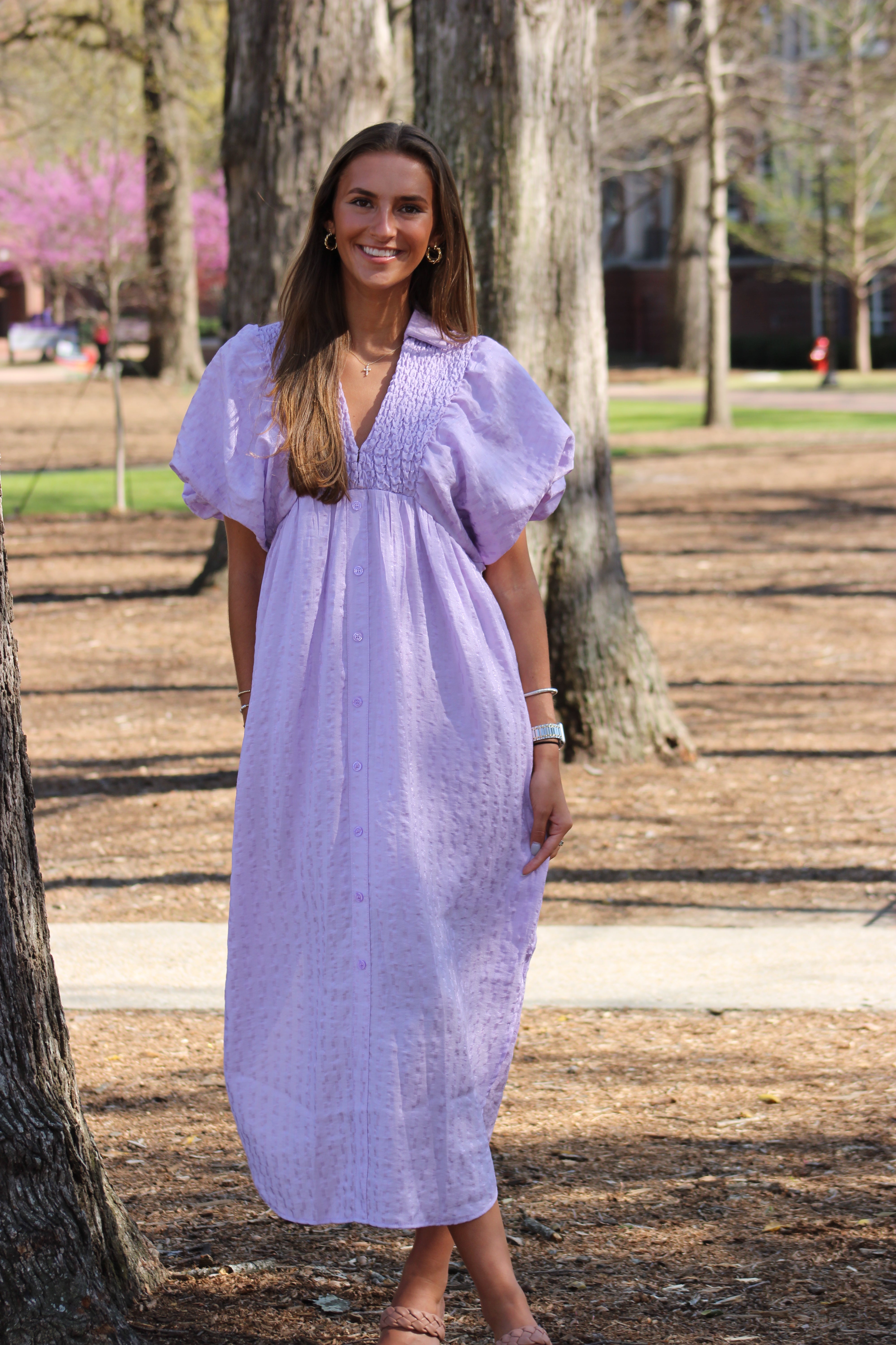 Places To Be Midi Dress - Lavender